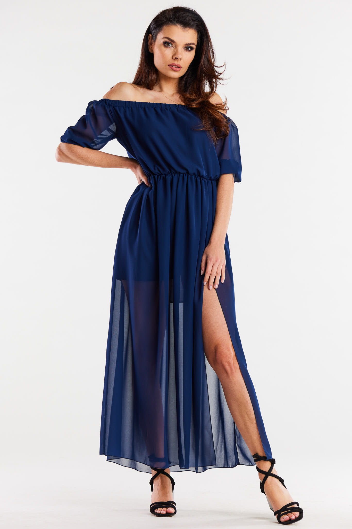 Sukienka A515 navy-1 9082  | 15252-Navy-LXL
