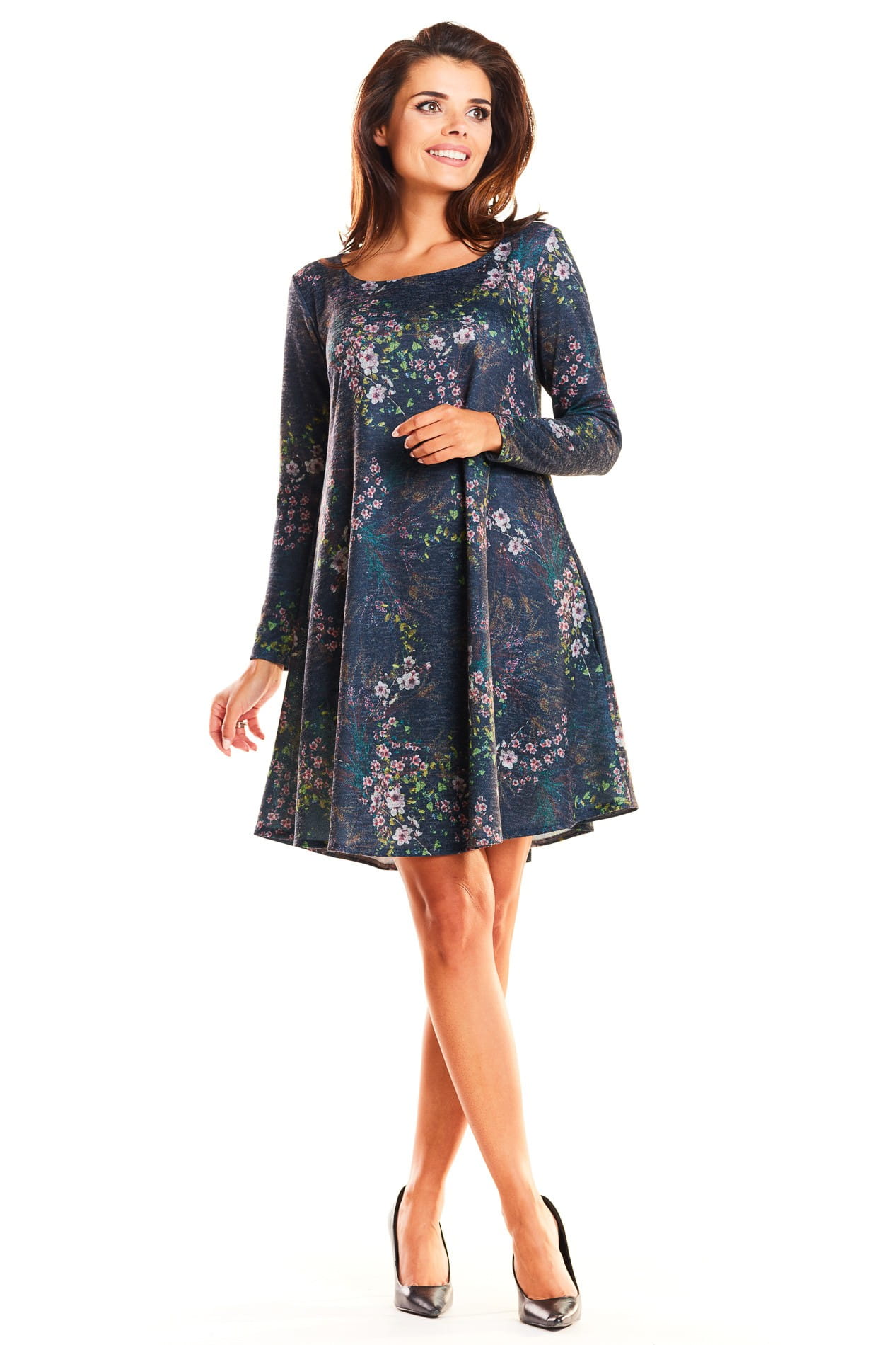 Sukienka A246 navy-1 9141  | 201-Navy-S