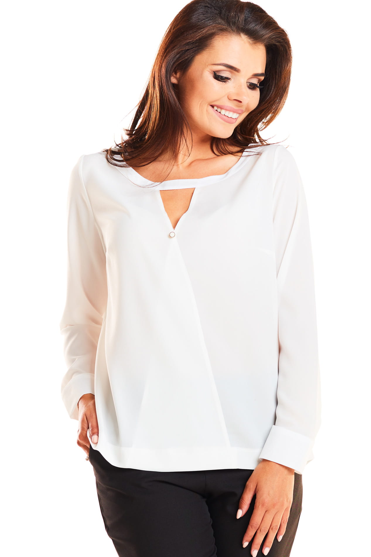 Koszule A251 ecru-4 9143  | 206-Ecru-S