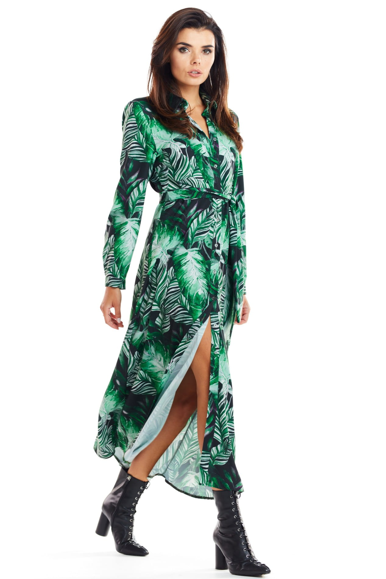 Sukienka A324 green-2 9246  | 282-Green-S