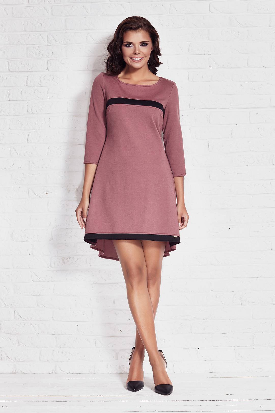 Sukienka M030 pink-2 9267  | 351-Pink-S