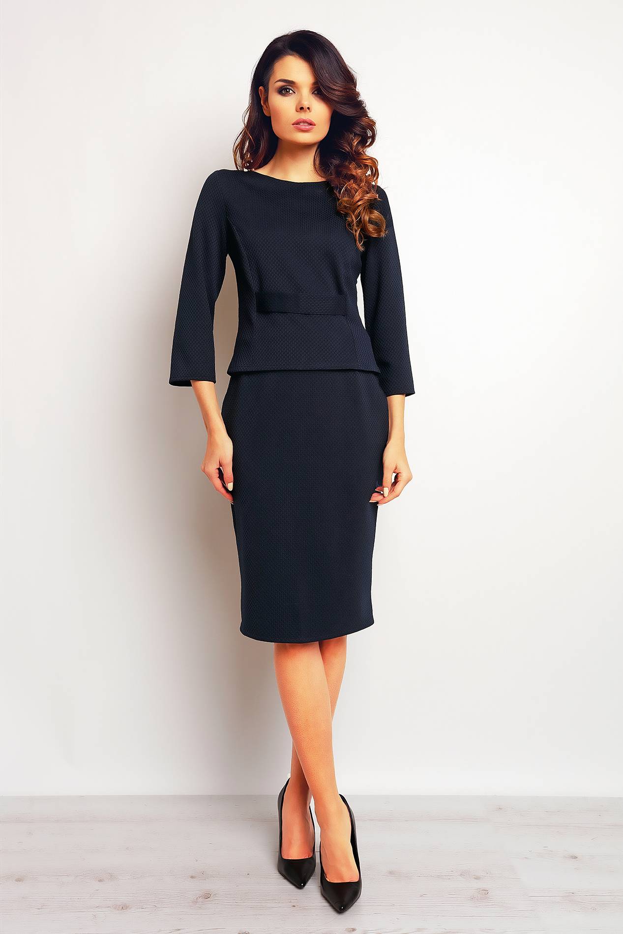 Spódnica M090 navy-1 9298  | 379-Navy-S