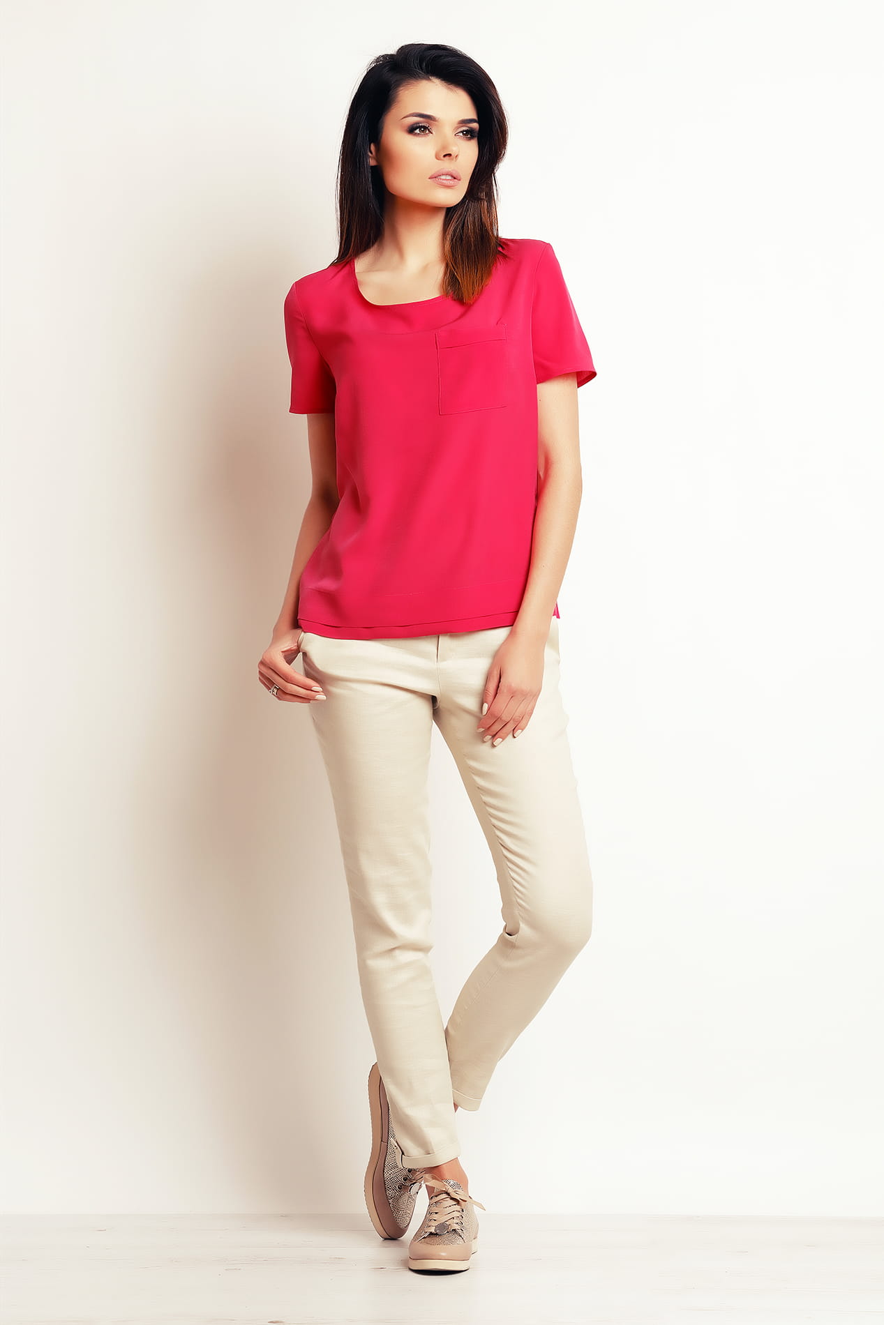 Bluzka M100 pink-1 9314  | 388-Pink-S