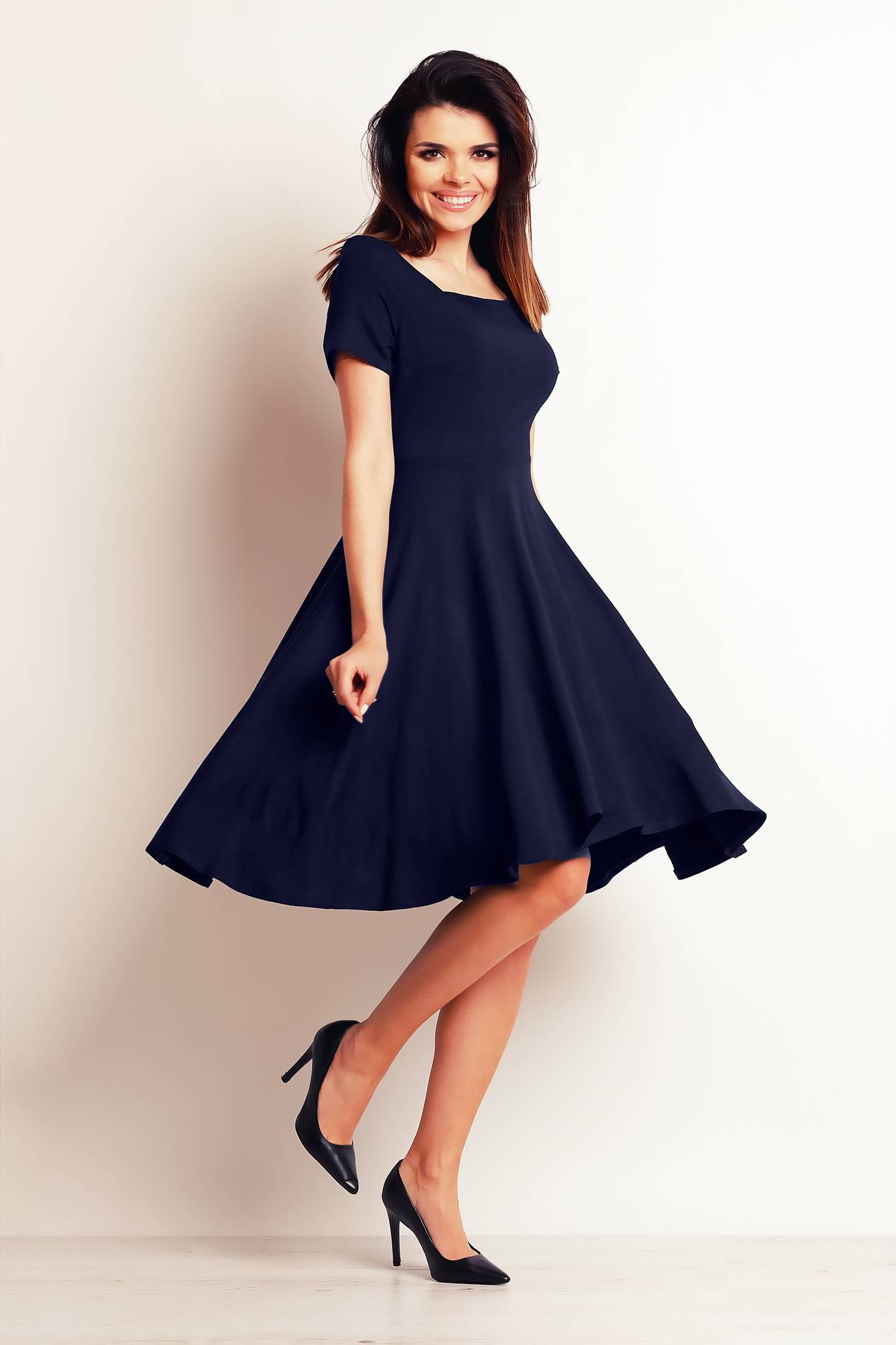Sukienka M101 navy-1 9316  | 389-Navy-S