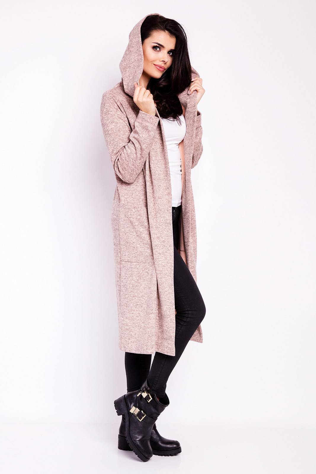 Sweter M118 pink-1 9332  | 405-Pink-SM