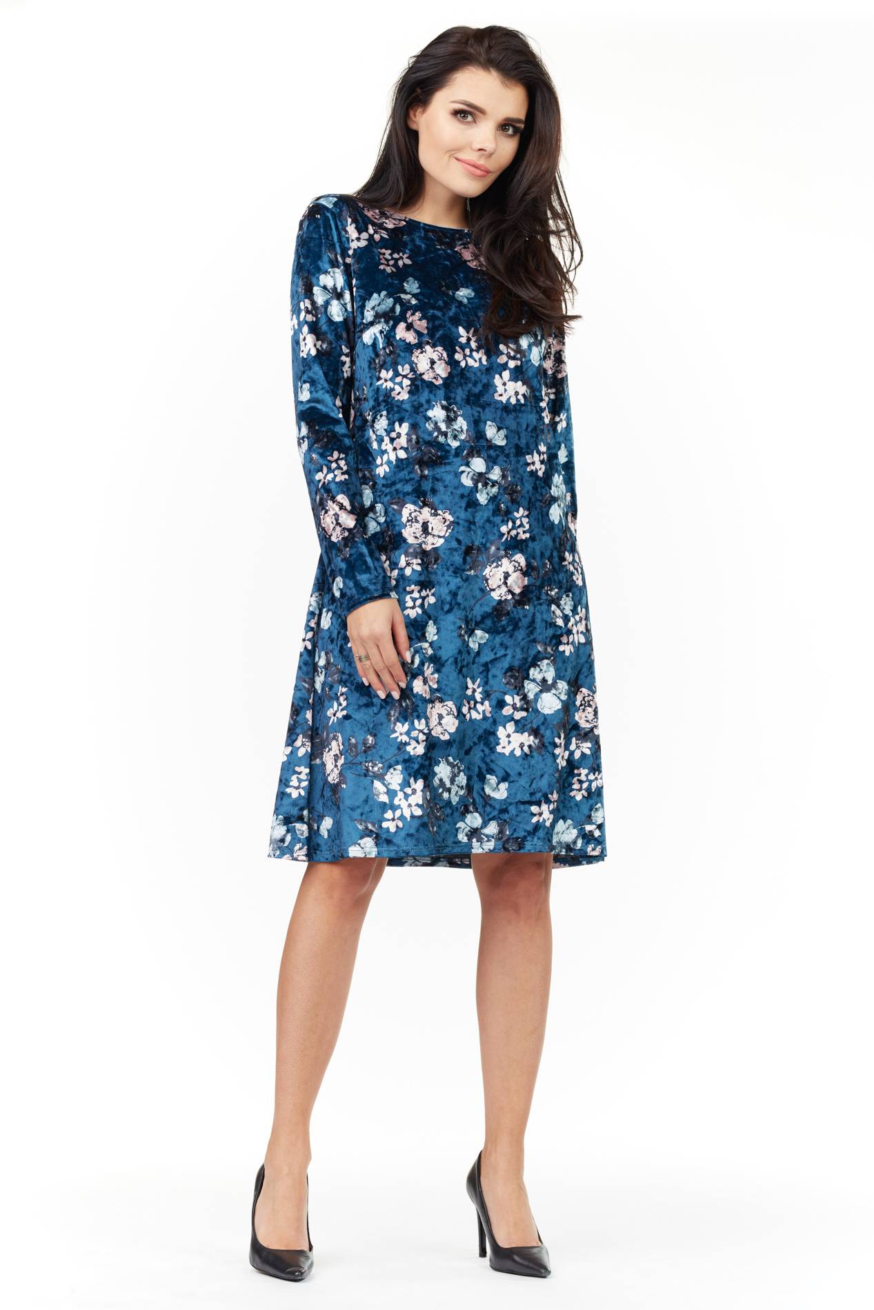 Sukienka M148 navy-1 9358  | 437-Navy-SM