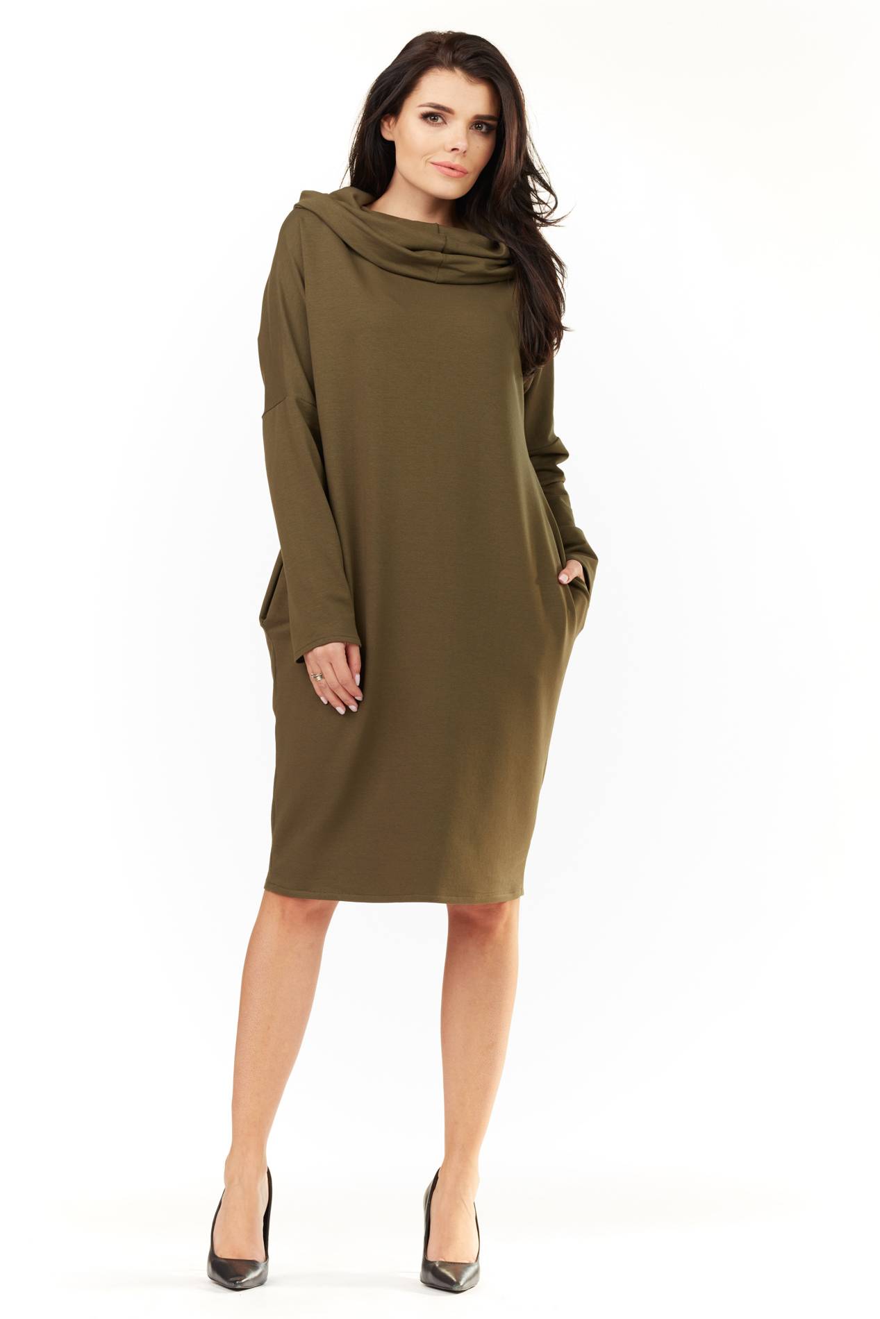Sukienka M152 khaki-1 9364  | 441-Khaki-SM