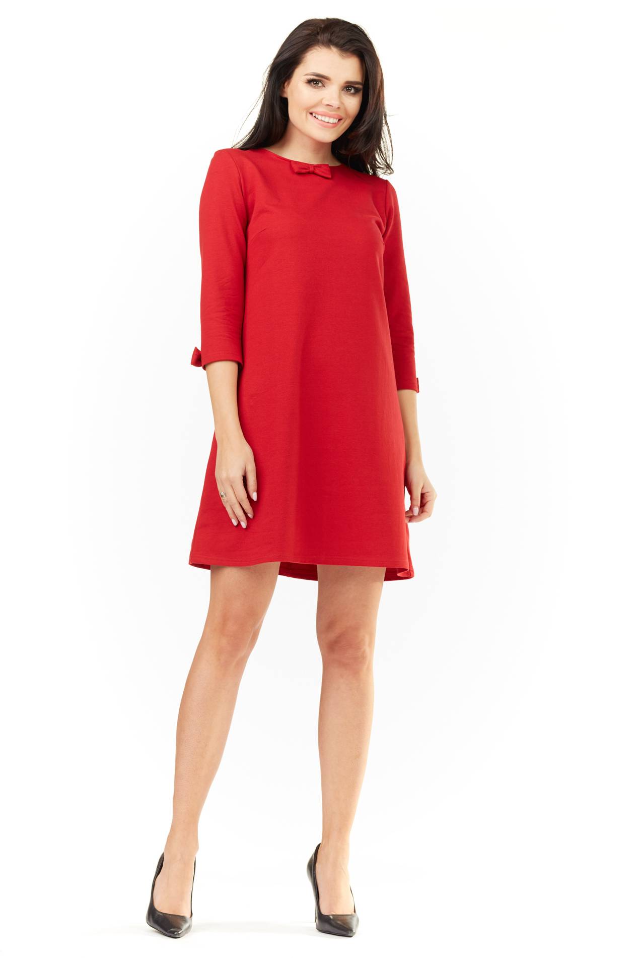 Sukienka M153 red-1 9368  | 442-Red-S