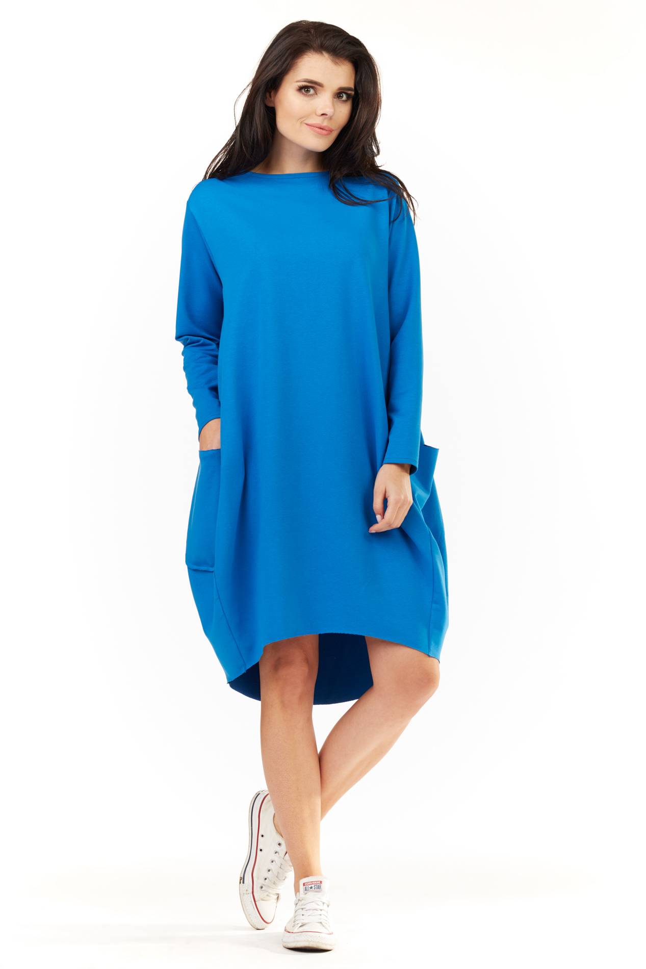 Sukienka M154 blue-1 9370  | 444-Blue-SM