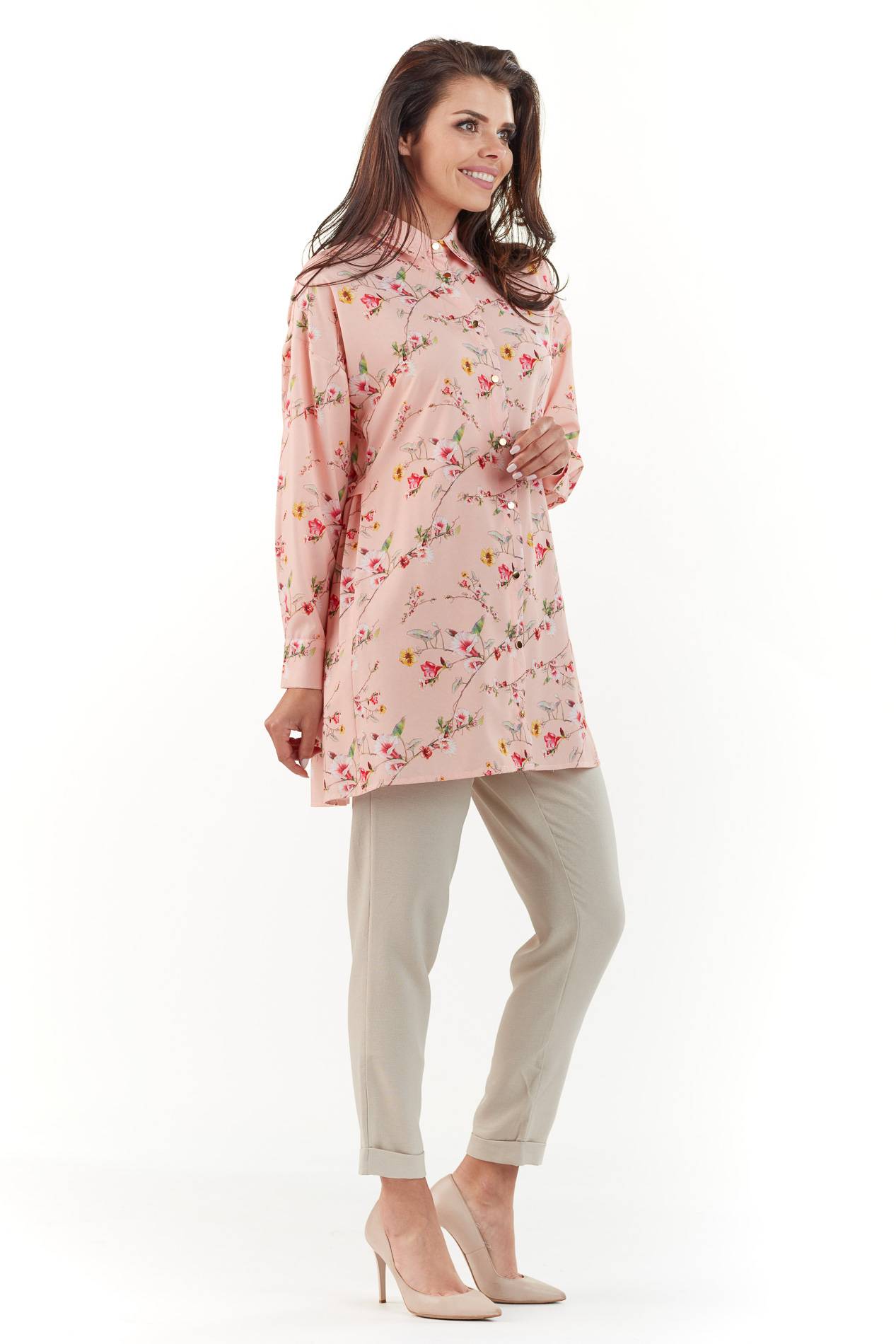 Koszule M162 pink-1 9377  | 450-Pink-S