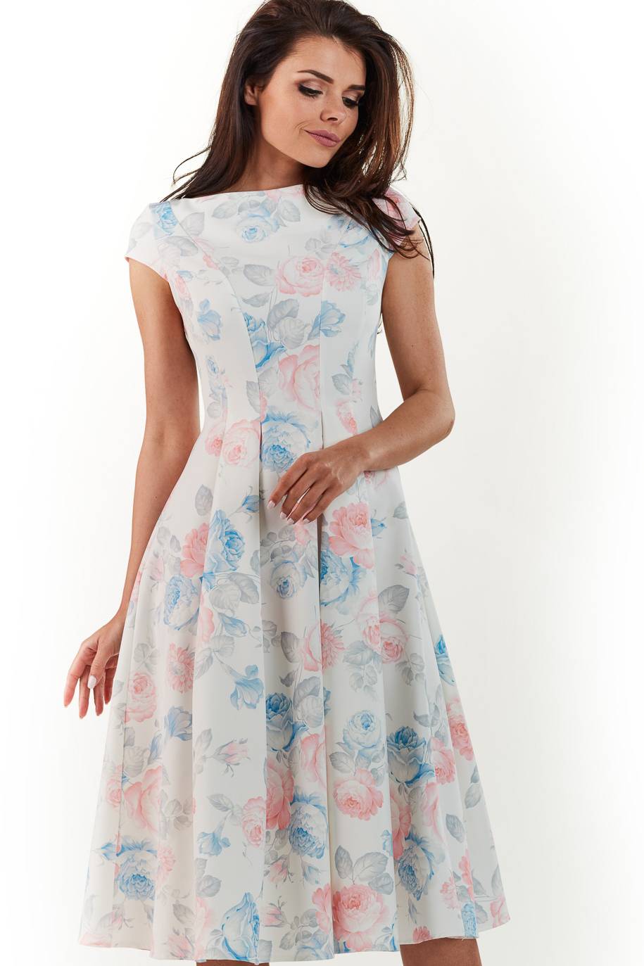 Sukienka M169 pastel flowers-1 9397  | 460-Pastel Flowers-S