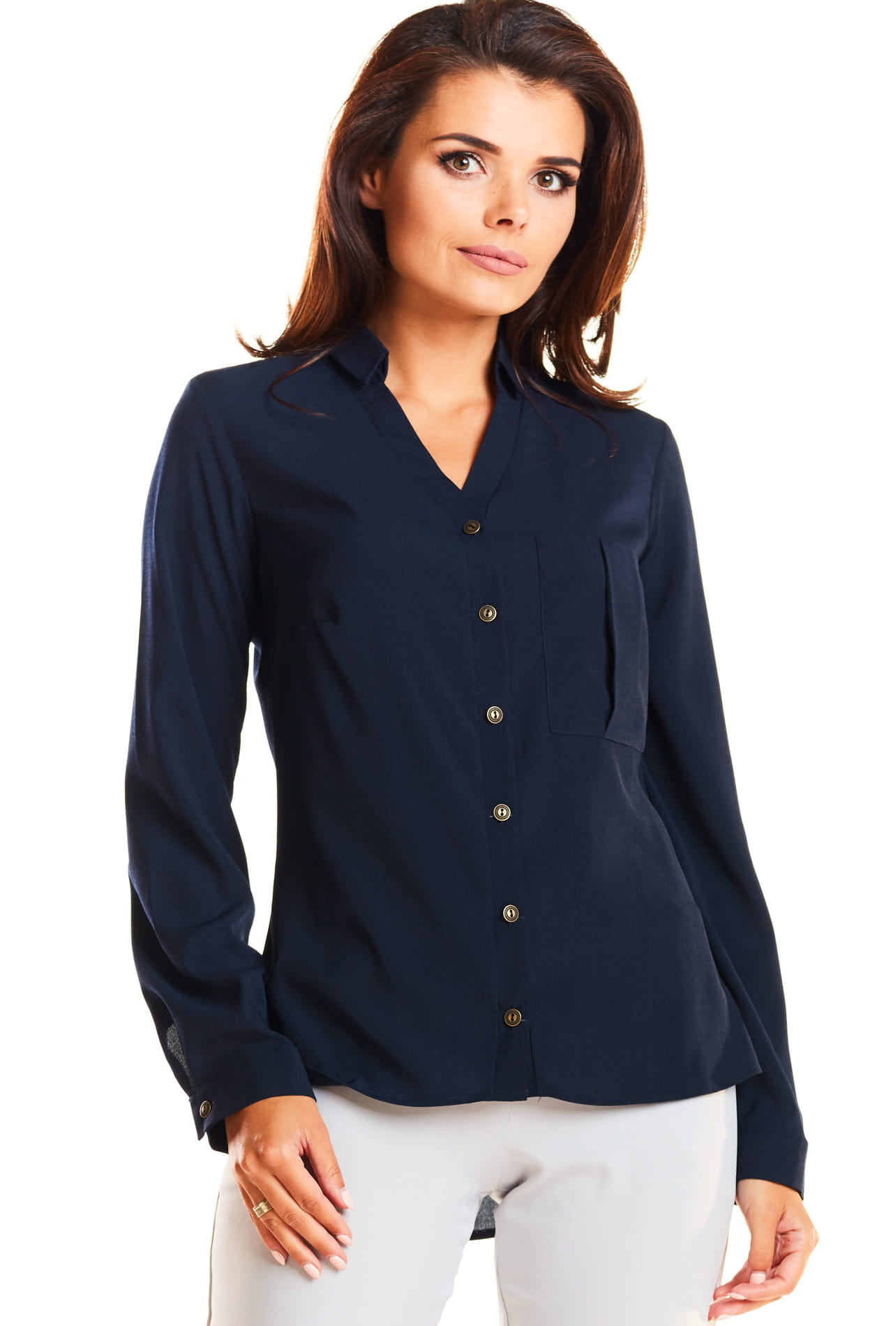 Koszula M176 navy-5 9412  | 465-Navy-S