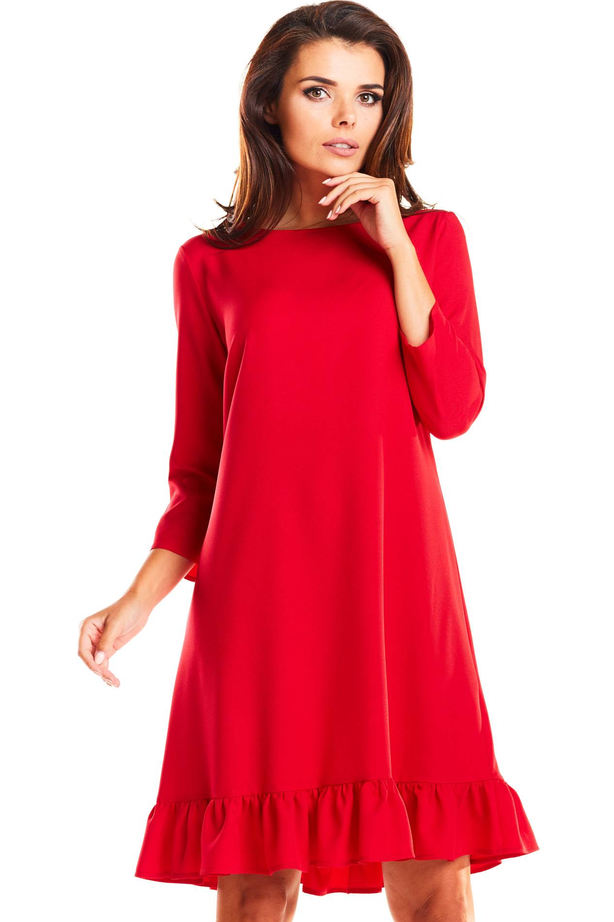 Sukienka M185 red-1 9427  | 475-Red-S