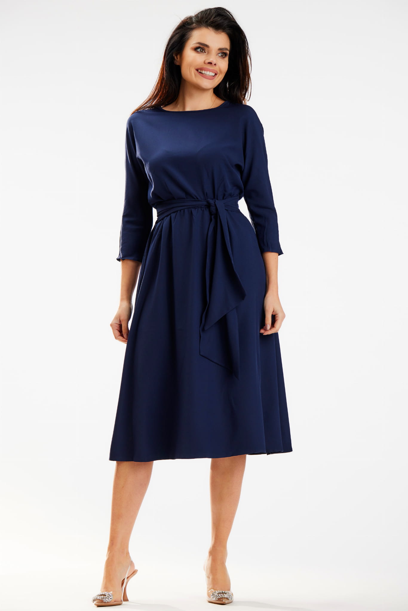 Sukienka A343 navy-1 9492  | 547-Navy-L