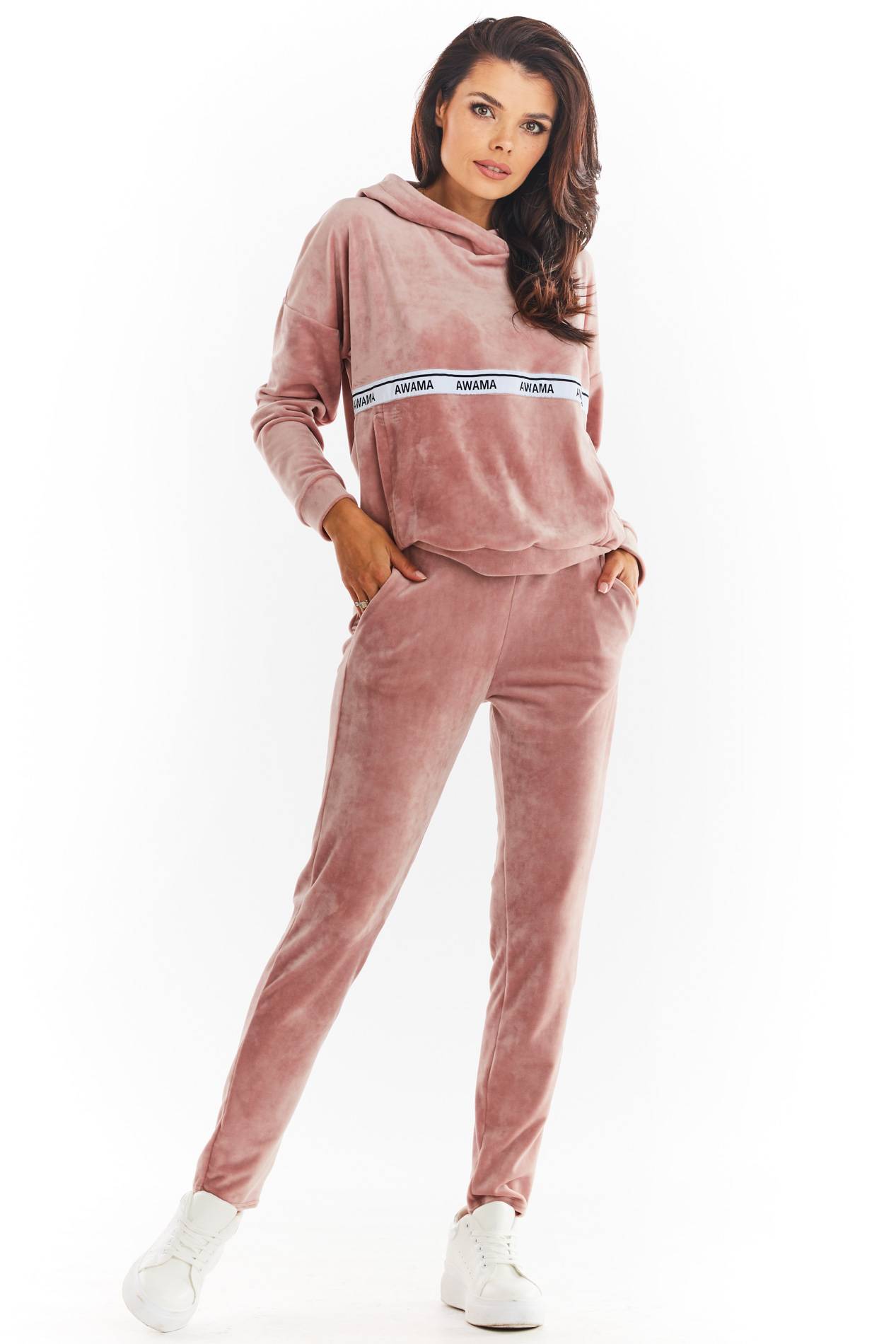 Spodnie A372 pink-1 9516  | 626-Pink-S
