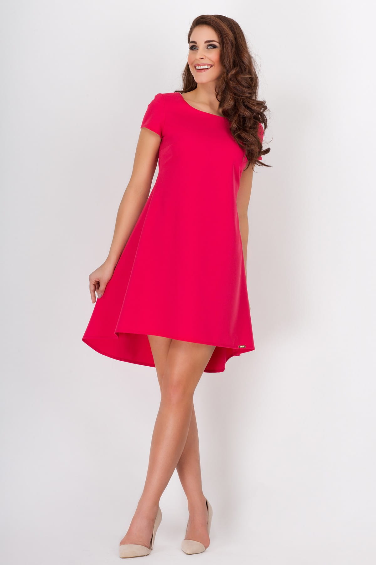 Sukienka A088 red-1 9519  | 63-Red-S