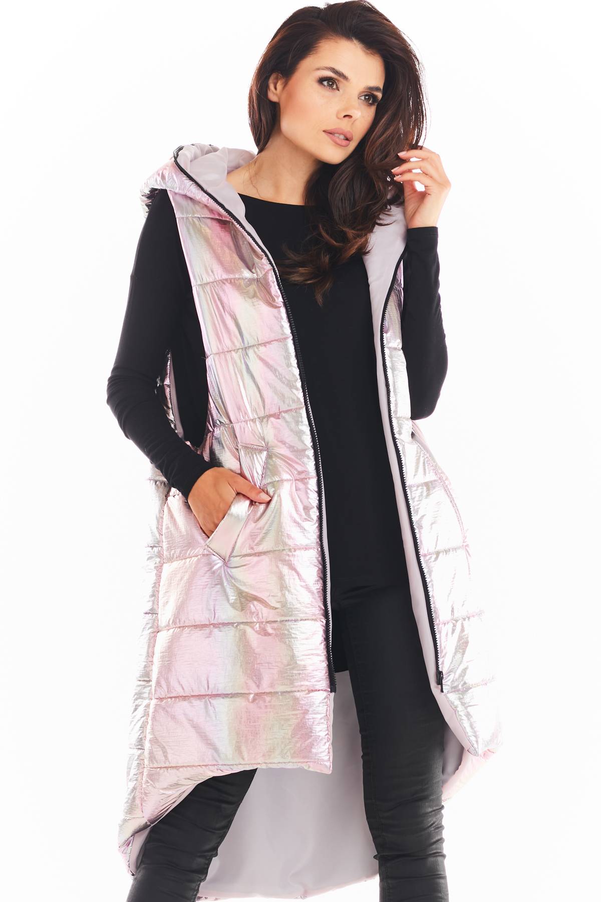 Kamizelka A386 pink-1 9534  | 643-Pink-SM