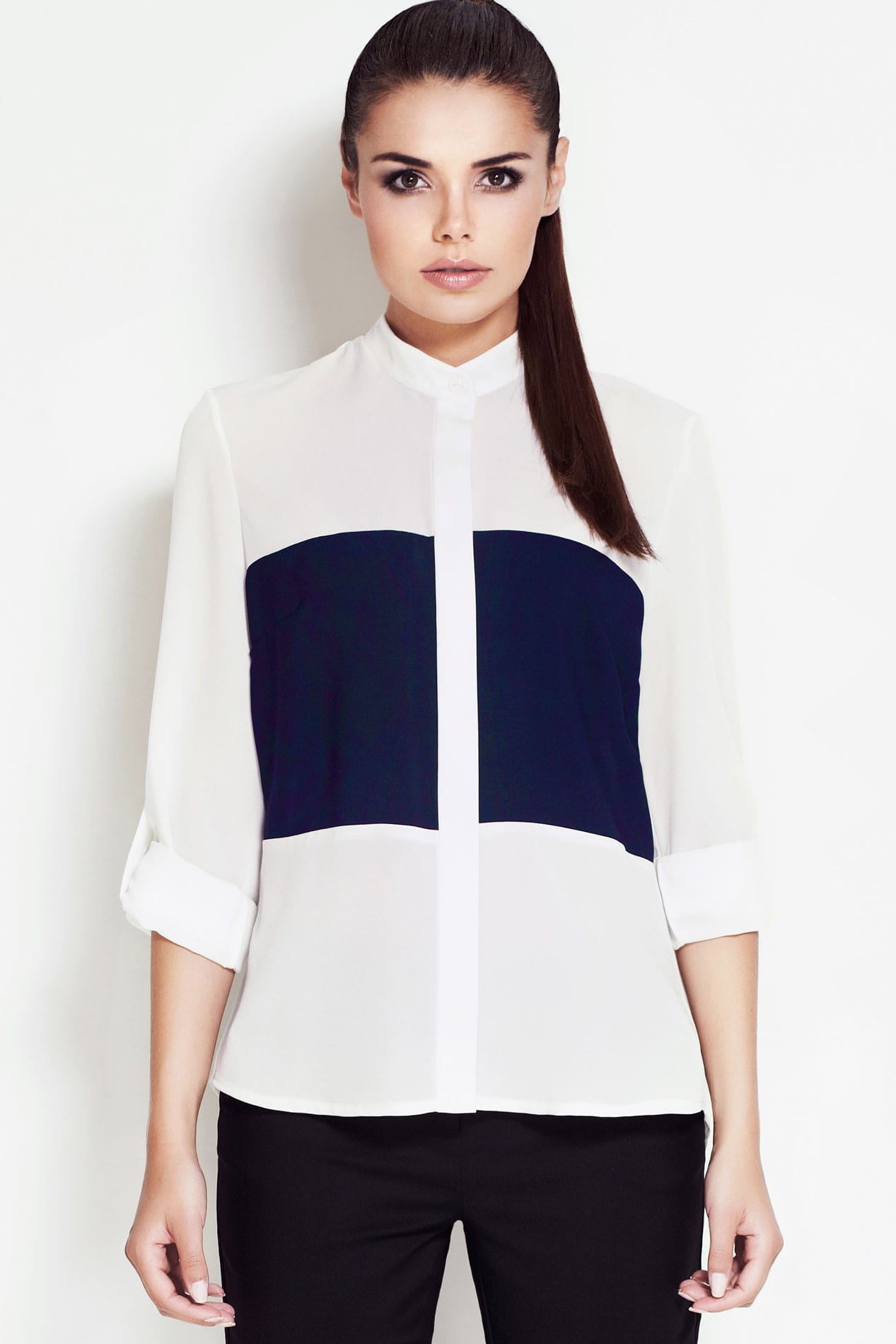 Koszula A106 navy-3 9542  | 68-Navy-S