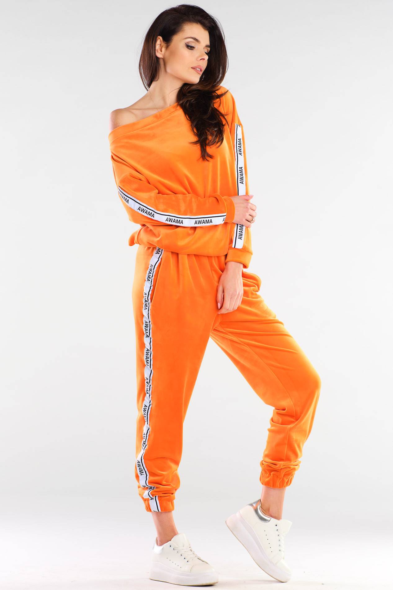 Spodnie A409 orange-1 9581  | 771-Orange-SM