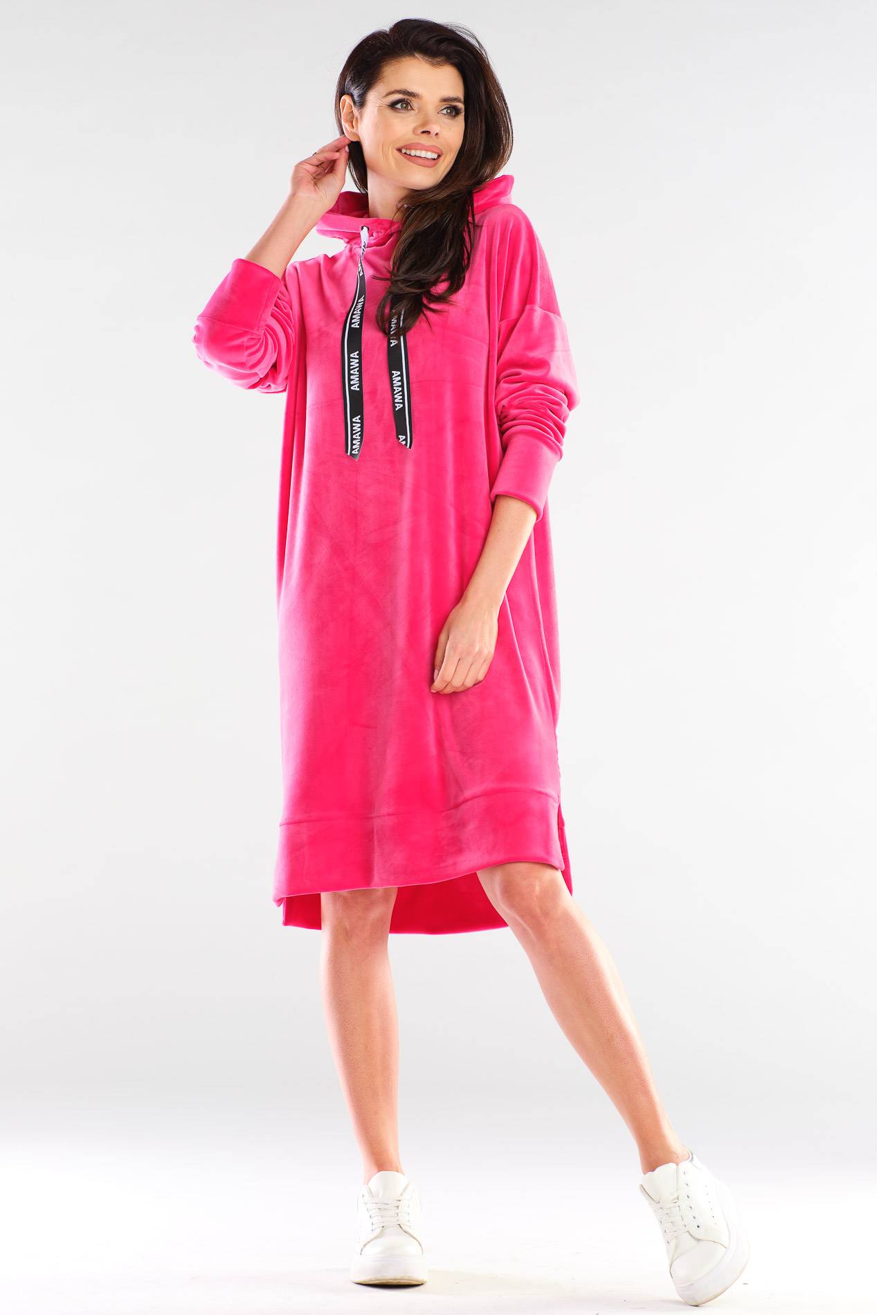 Sukienka A413 pink-4 9599  | 777-Pink-SM