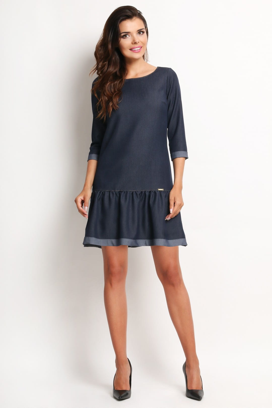 Sukienka A118 navy-1 9625  | 79-Navy-S