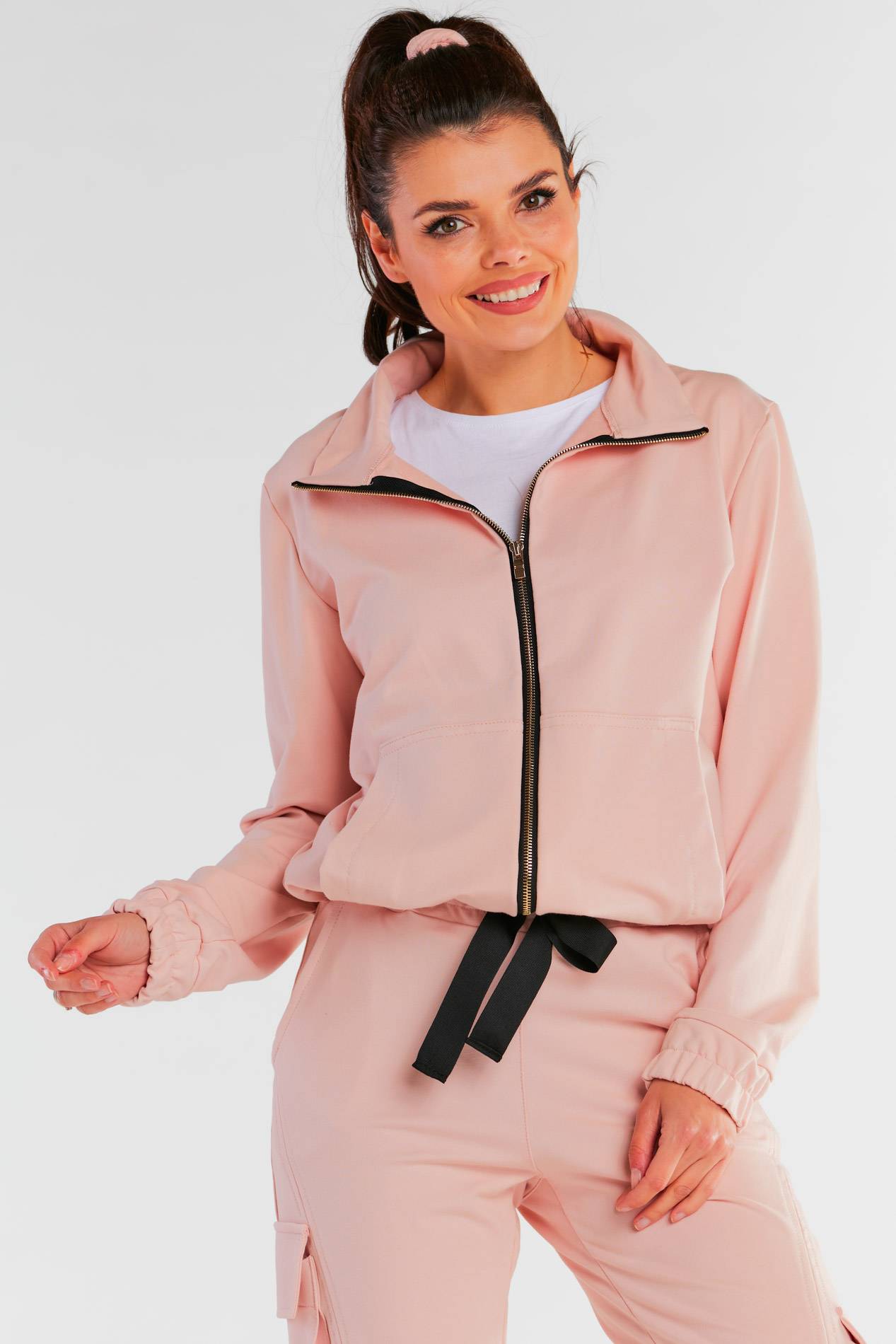 Bluza M246 powder pink-1 9671  | 830-Powder pink-SM