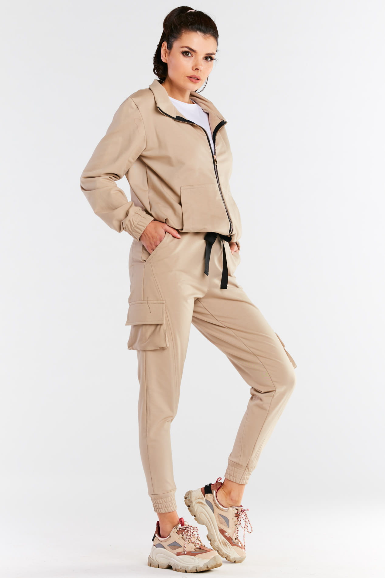 Spodnie M247 beige-1 9673  | 831-Beige-SM