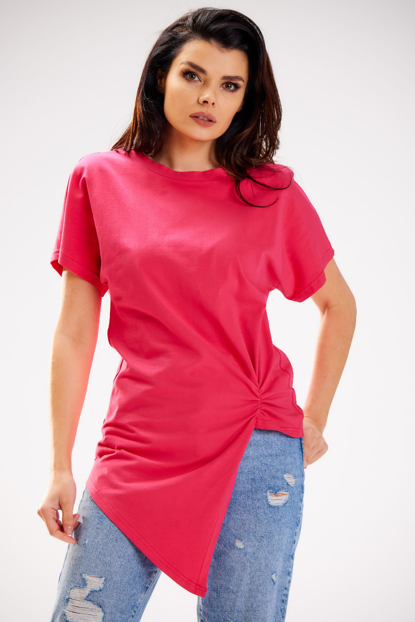 Bluzka M268 fuchsia-6 9720  | 853-Fuchsia-SM