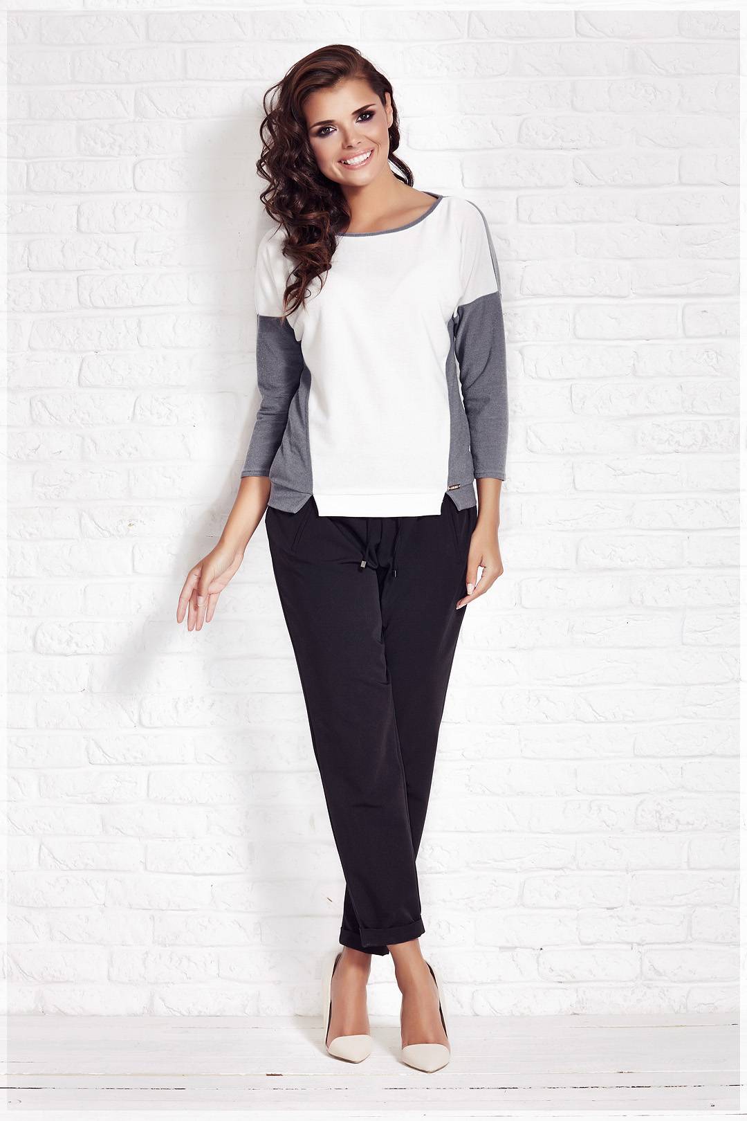 Sweter A081 ecru-1 9787  | 933-Ecru-S