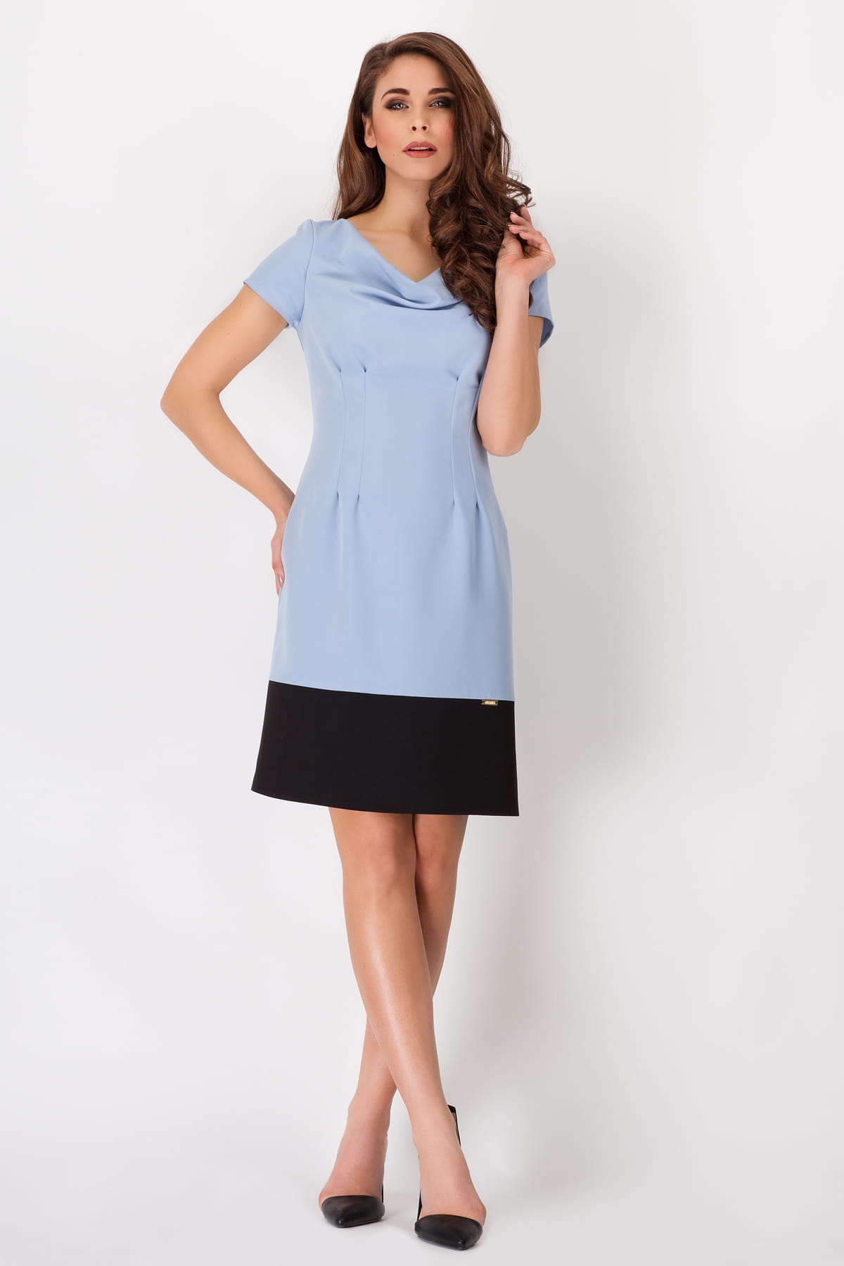 Sukienka A086 blue-2 9812  | 950-Blue-L