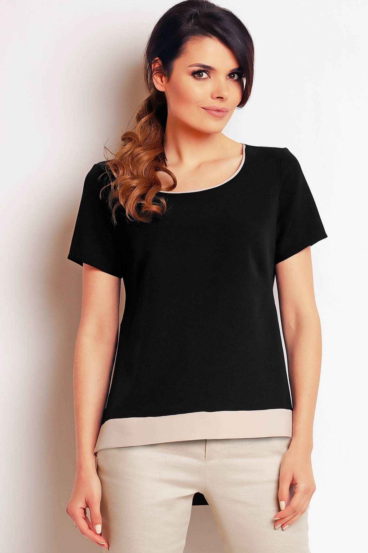 Bluzka A140 black-2 9818  | 957-Black-S