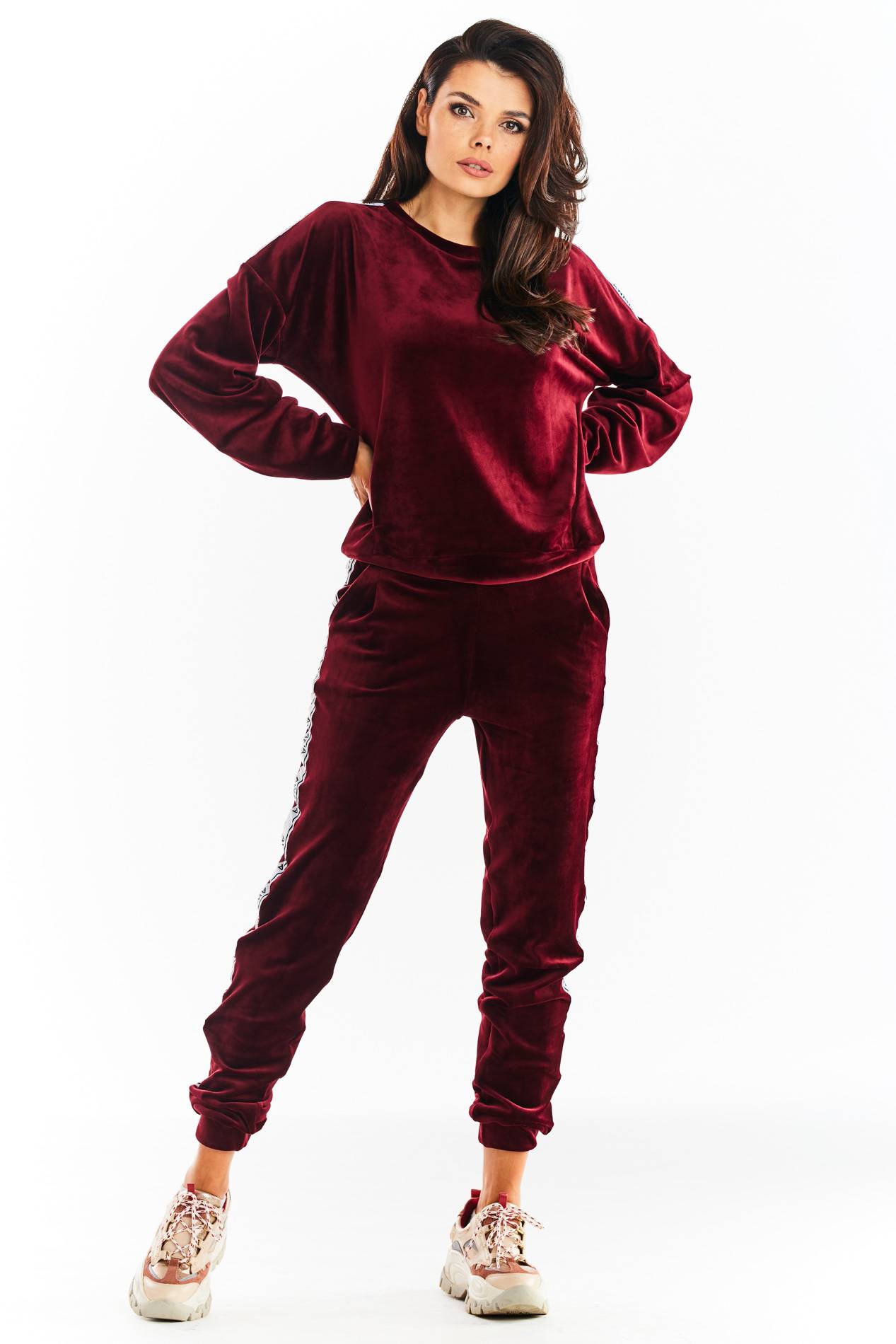 Spodnie A375 claret-1 7212  | 635-Claret-S