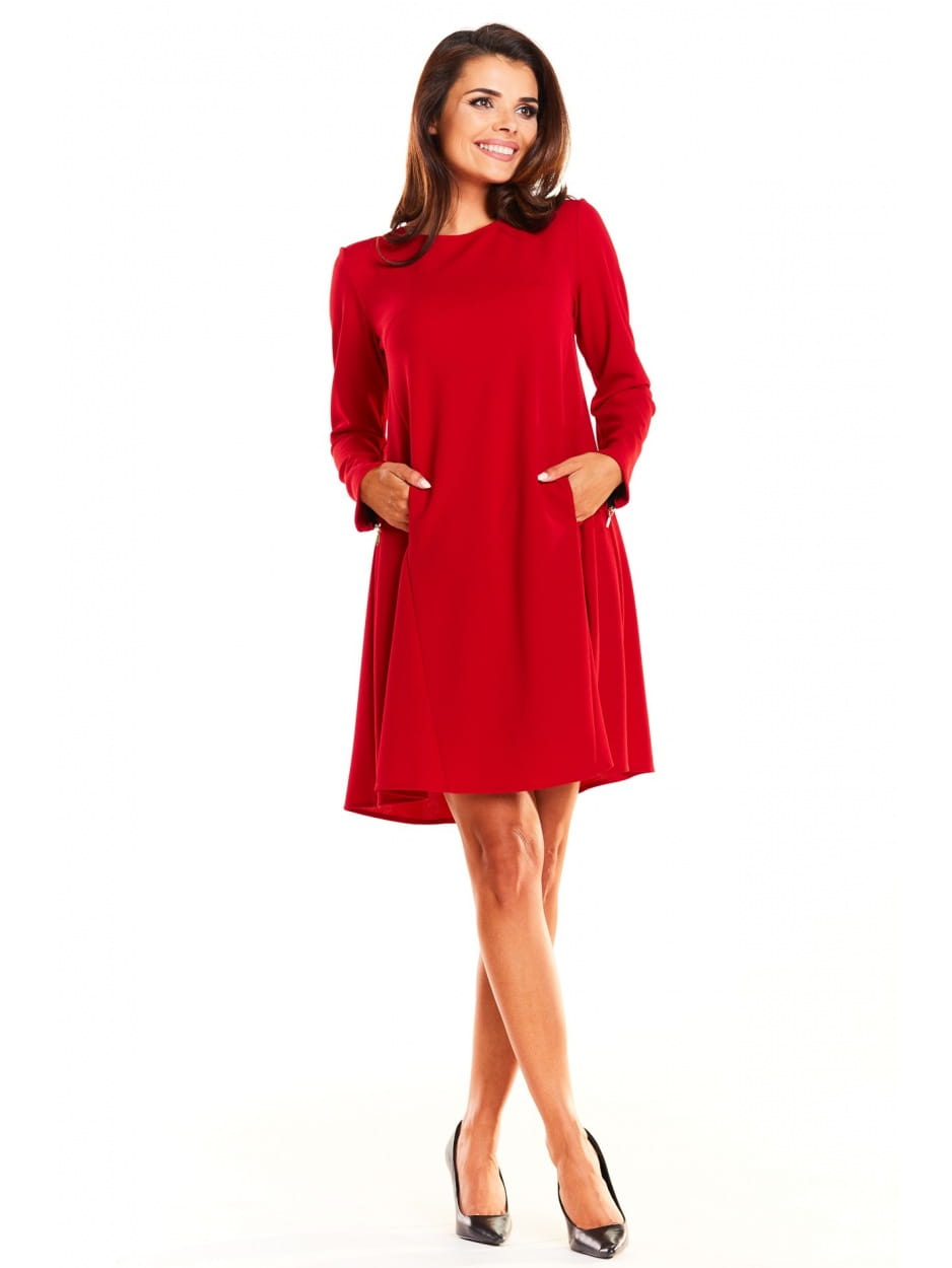 Sukienka A661 red-1 10804  | 15548-Red-LXL