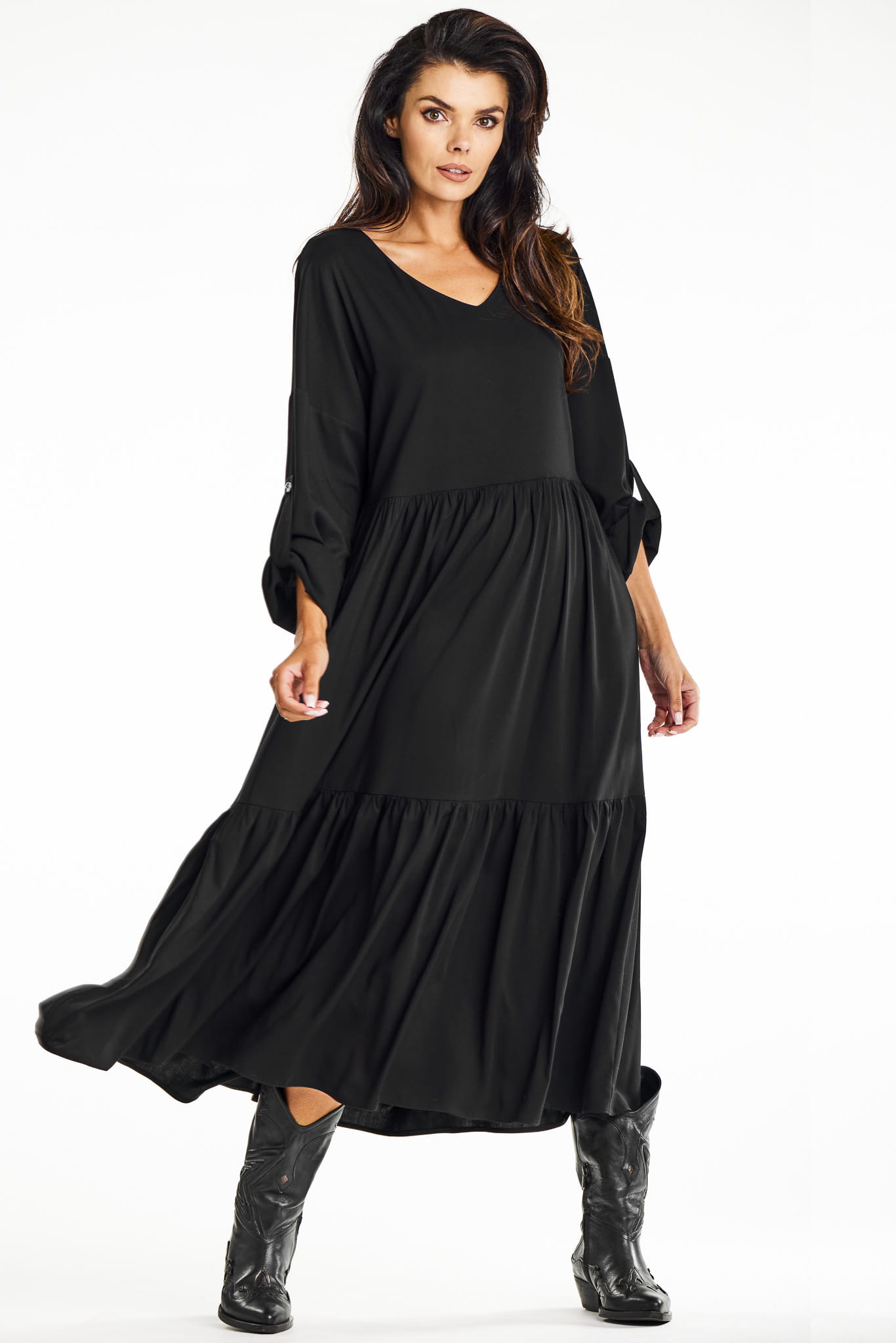 Sukienka A669 black-1 10826  | 15556-Black-L