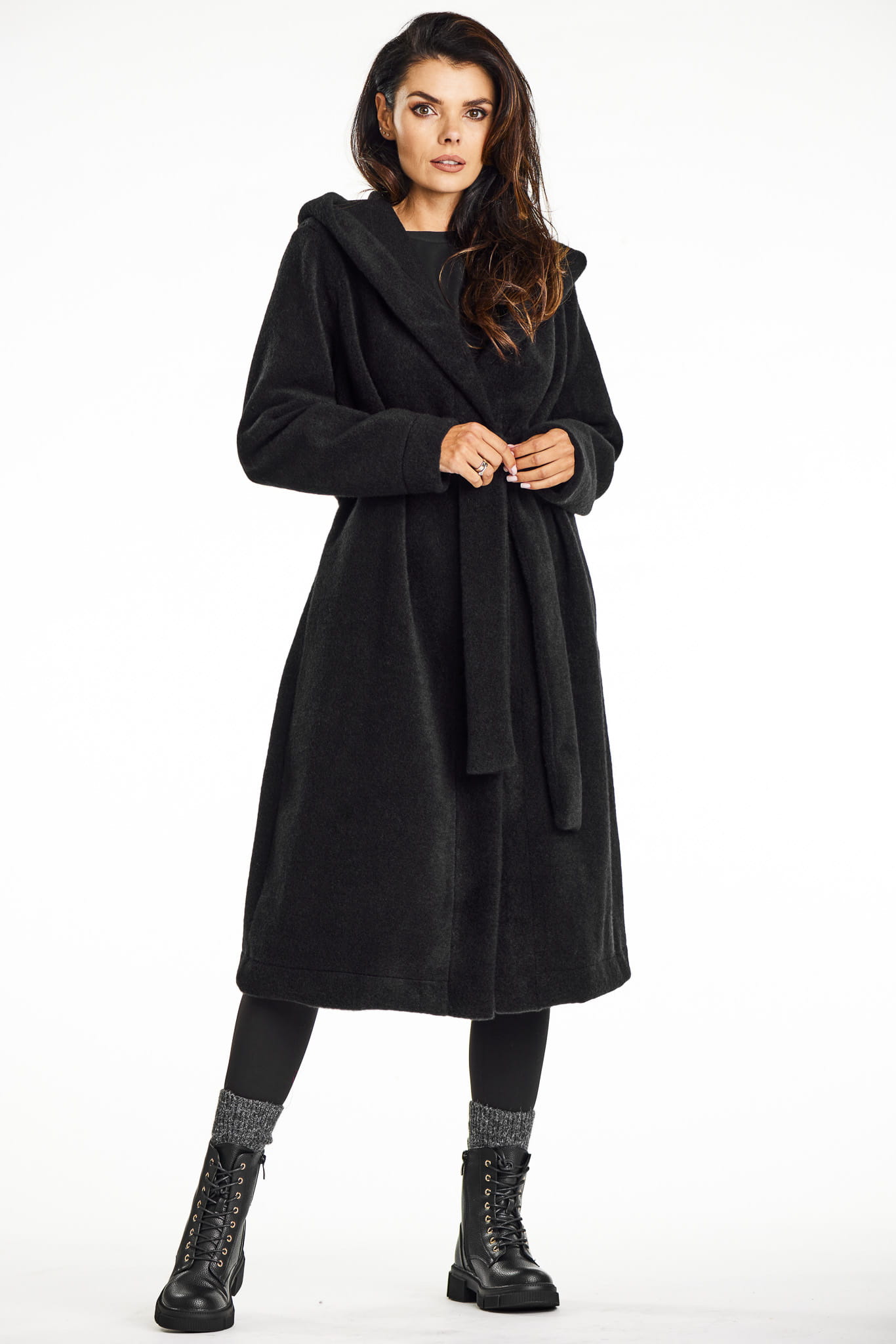 Płaszcz A682 black-2 10863  | 15569-Black-LXL