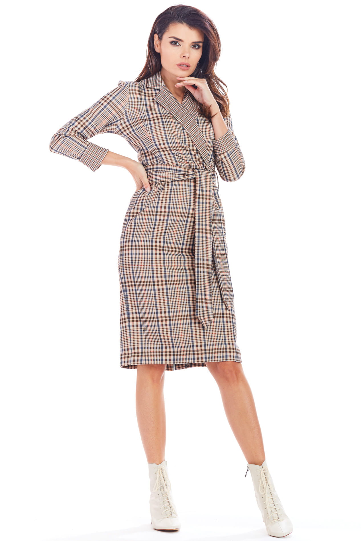 Sukienka A362 brown-3 10930  | 614-Brown-S
