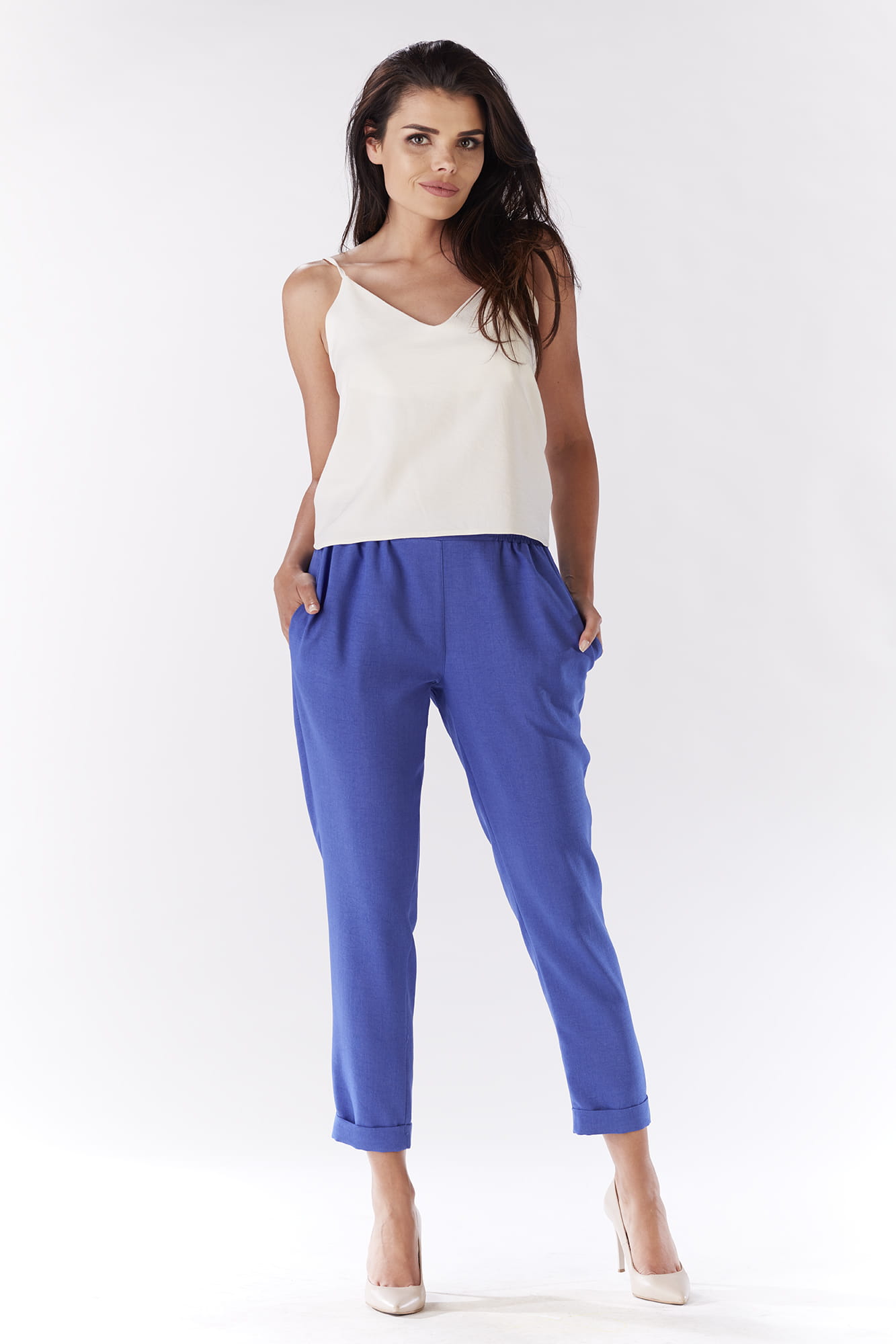 Spodnie A186 blue-1 10940  | 136-Blue-M