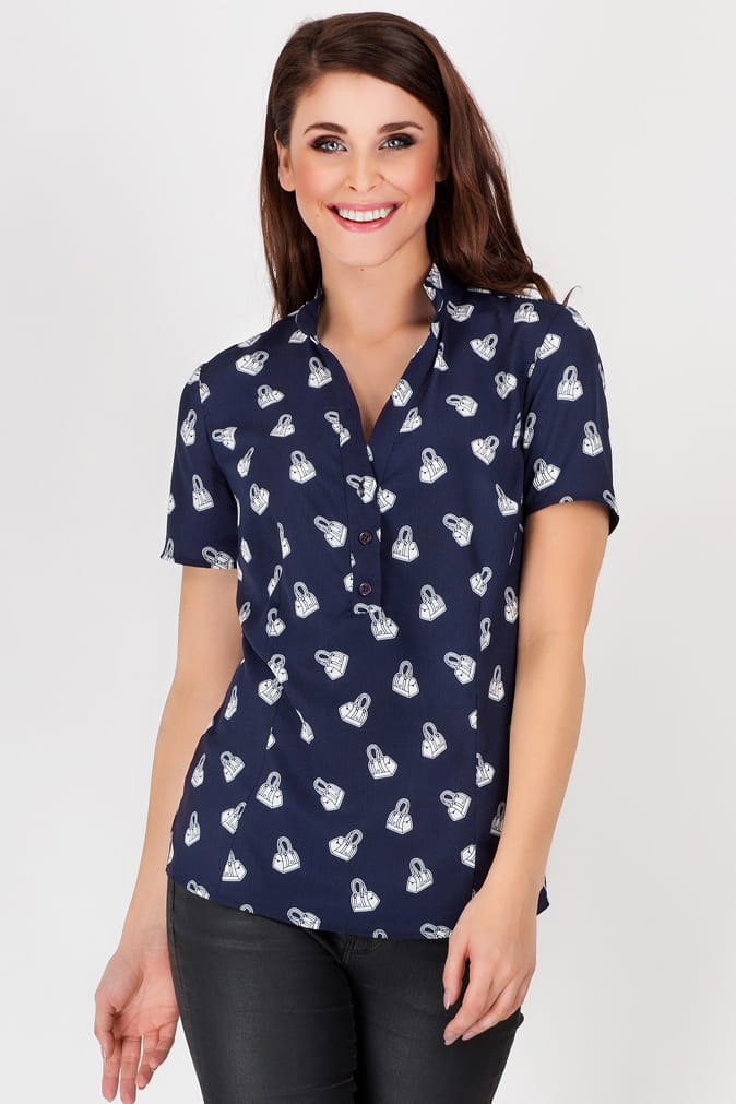 Koszula A089 bags navy-3 10957  | 67-Bags Navy-L