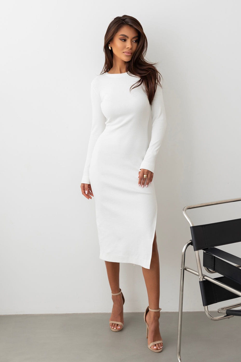 Elastyczna sukienka z rozcięciem ROMANCE-1 11122  | 1468-S