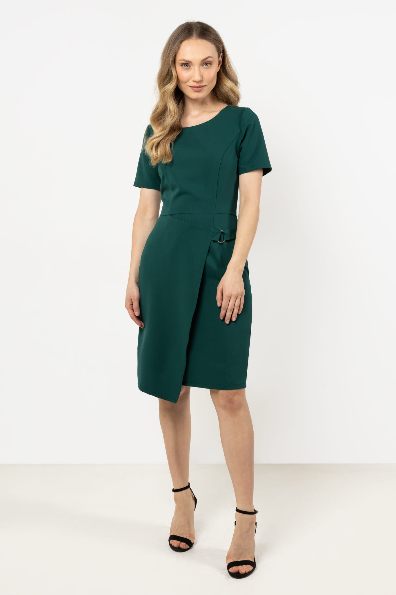 Sukienka A710 bottle green-2 11241  | 16383-Bottle green-L