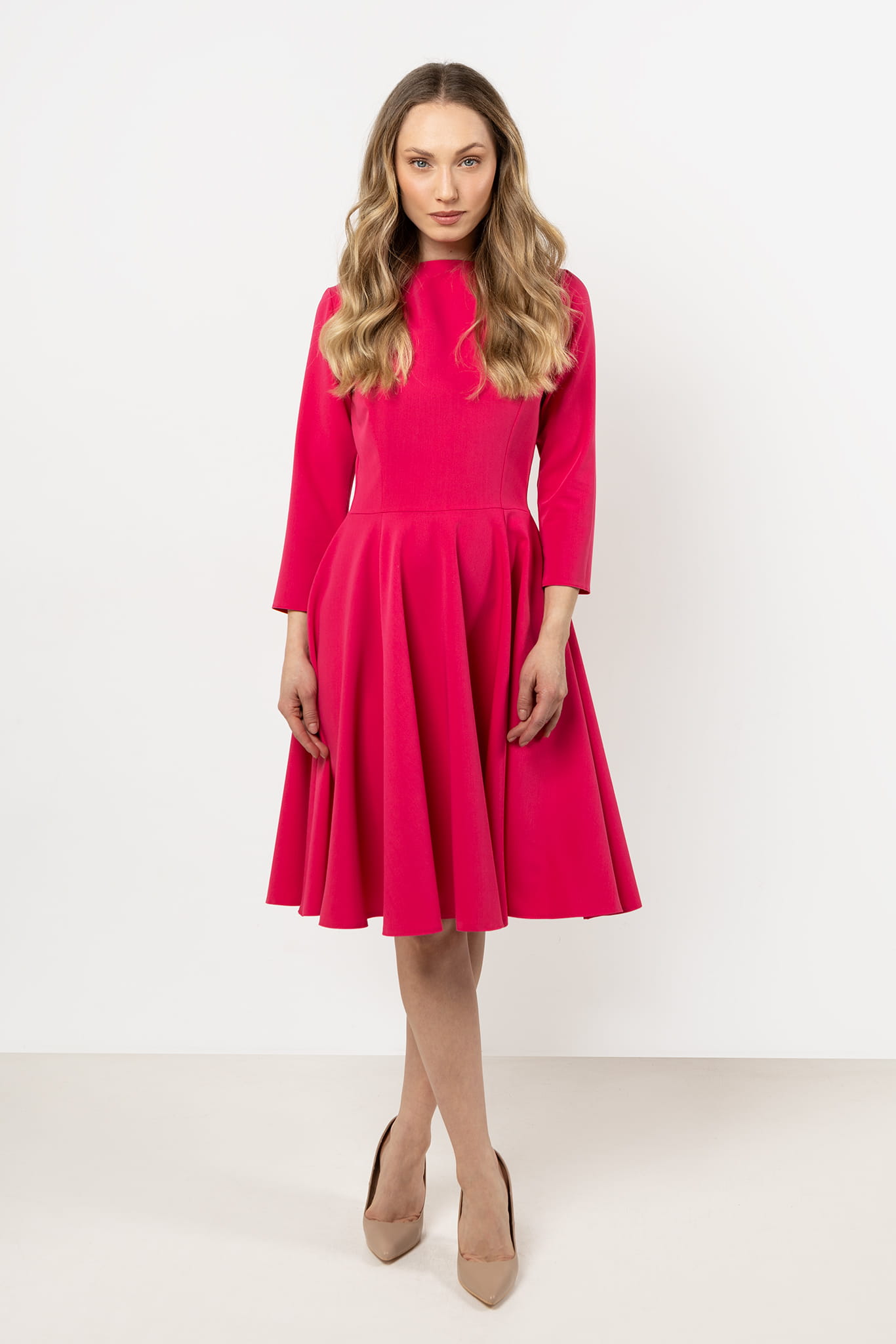 Sukienka A707 pink-1 11245  | 16417-Pink-L