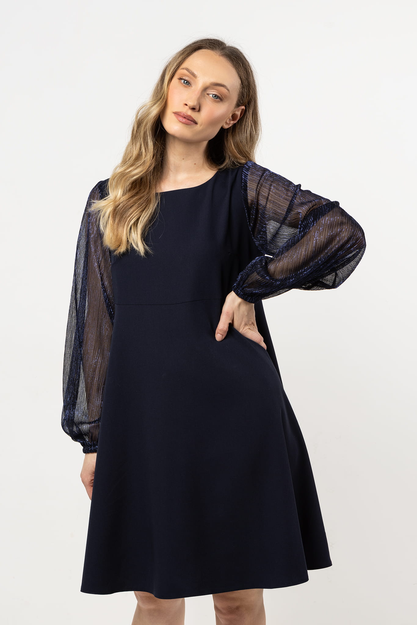 Sukienka A712 navy-1 11249  | 16419-Navy-L