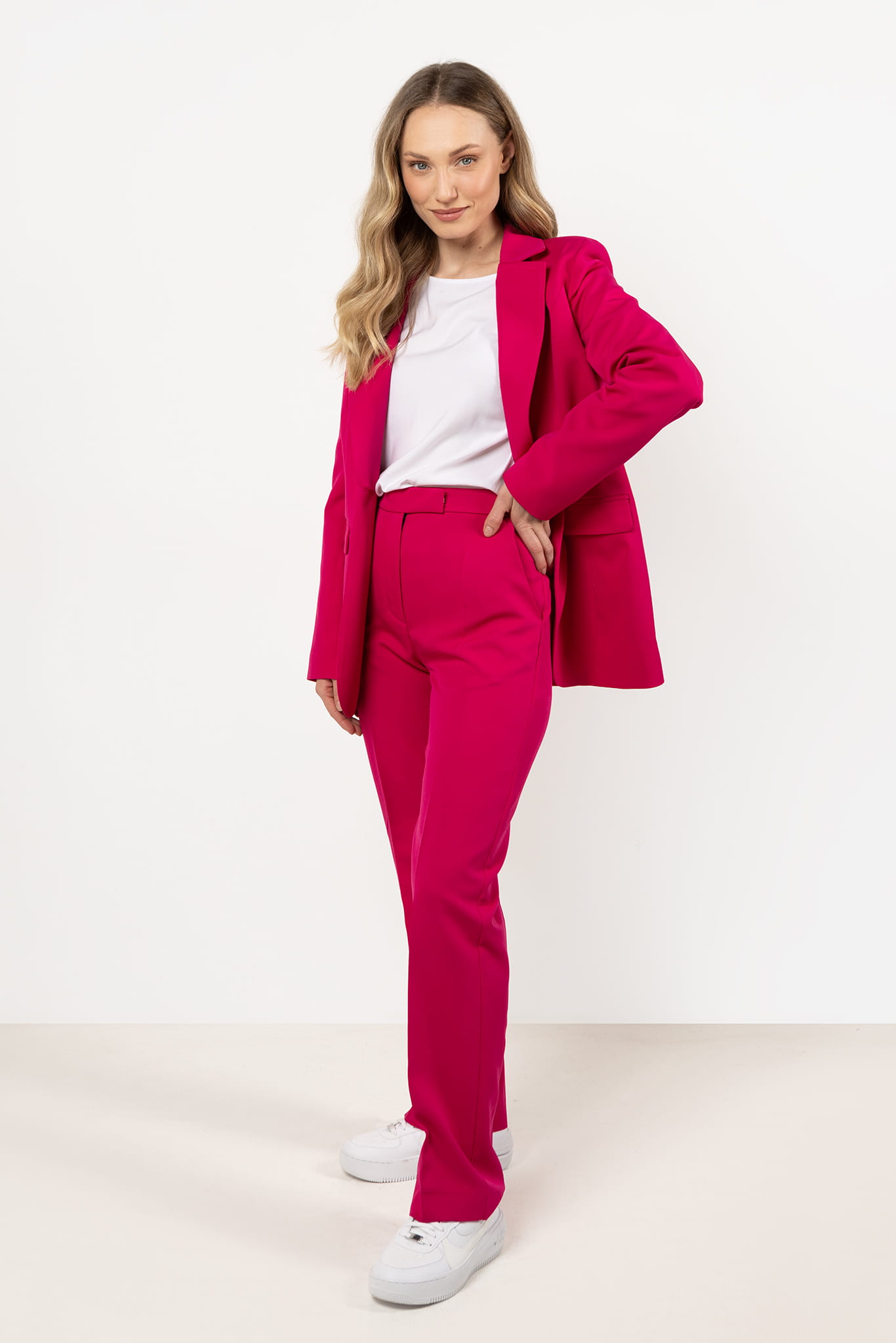 Spodnie A713 fuchsia-1 11252  | 16420-Fuchsia-L
