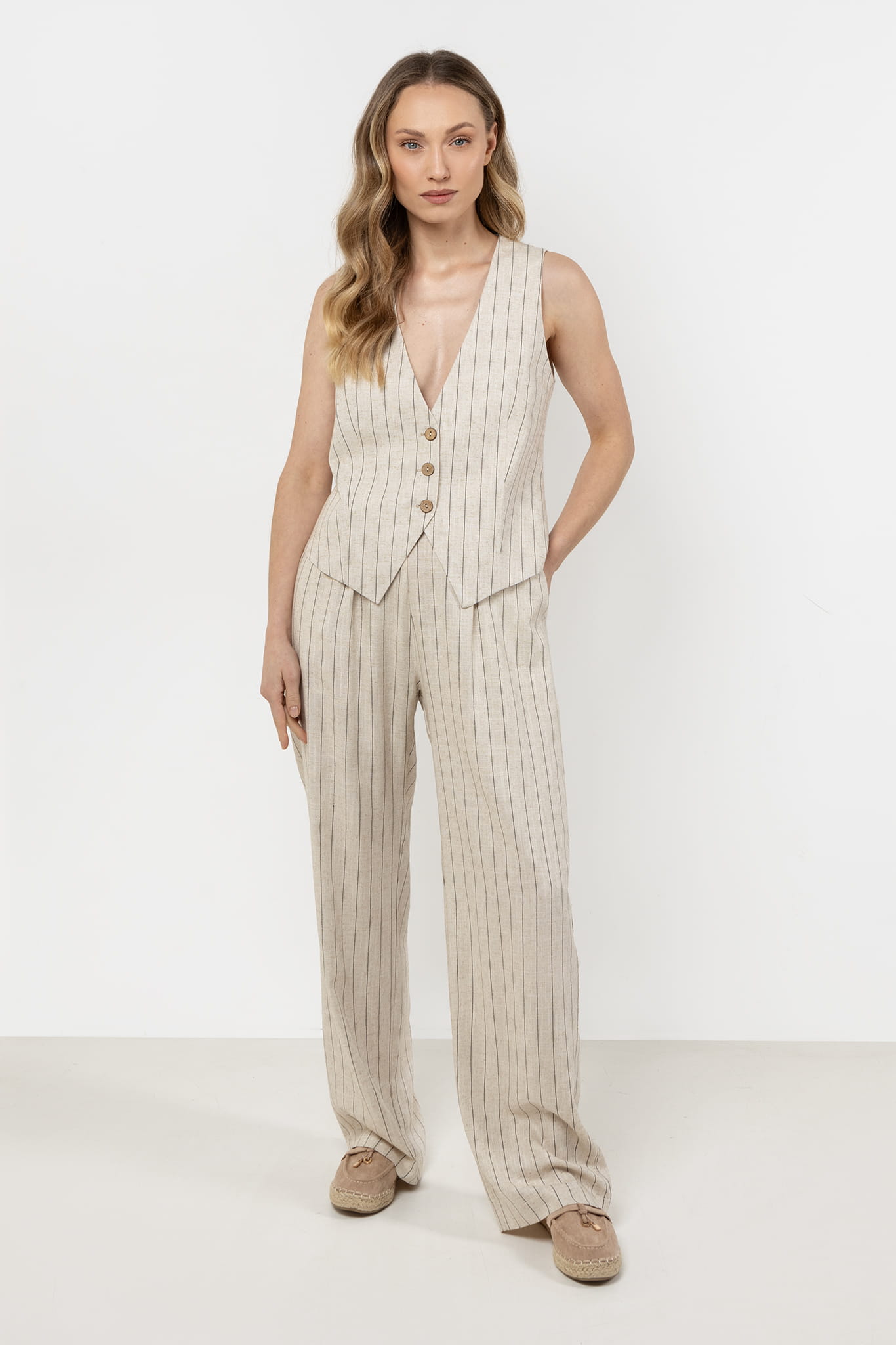 Spodnie A725 mocca-1 11285  | 16595-Mocca-L