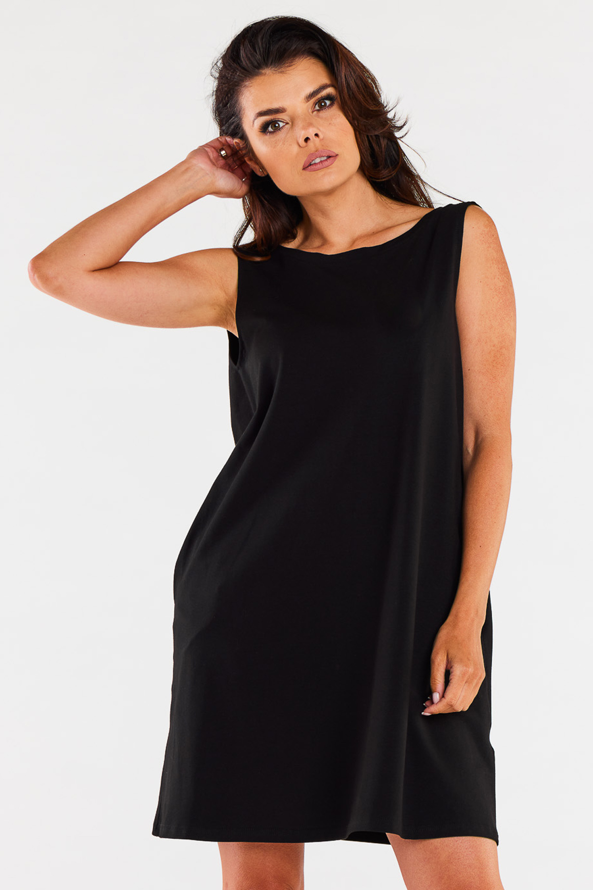 Sukienka M296 black-1 11573  | 16718-Black-LXL
