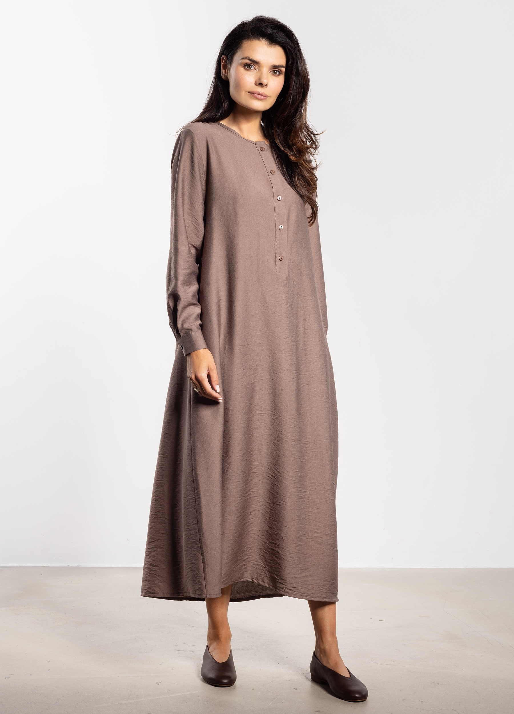 Sukienka A733 taupe-1 11590  | 16791-Taupe-L