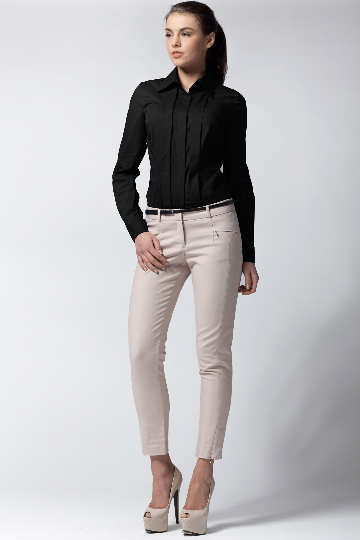 Koszula K013 black-1 11830  | 13217-Black-S