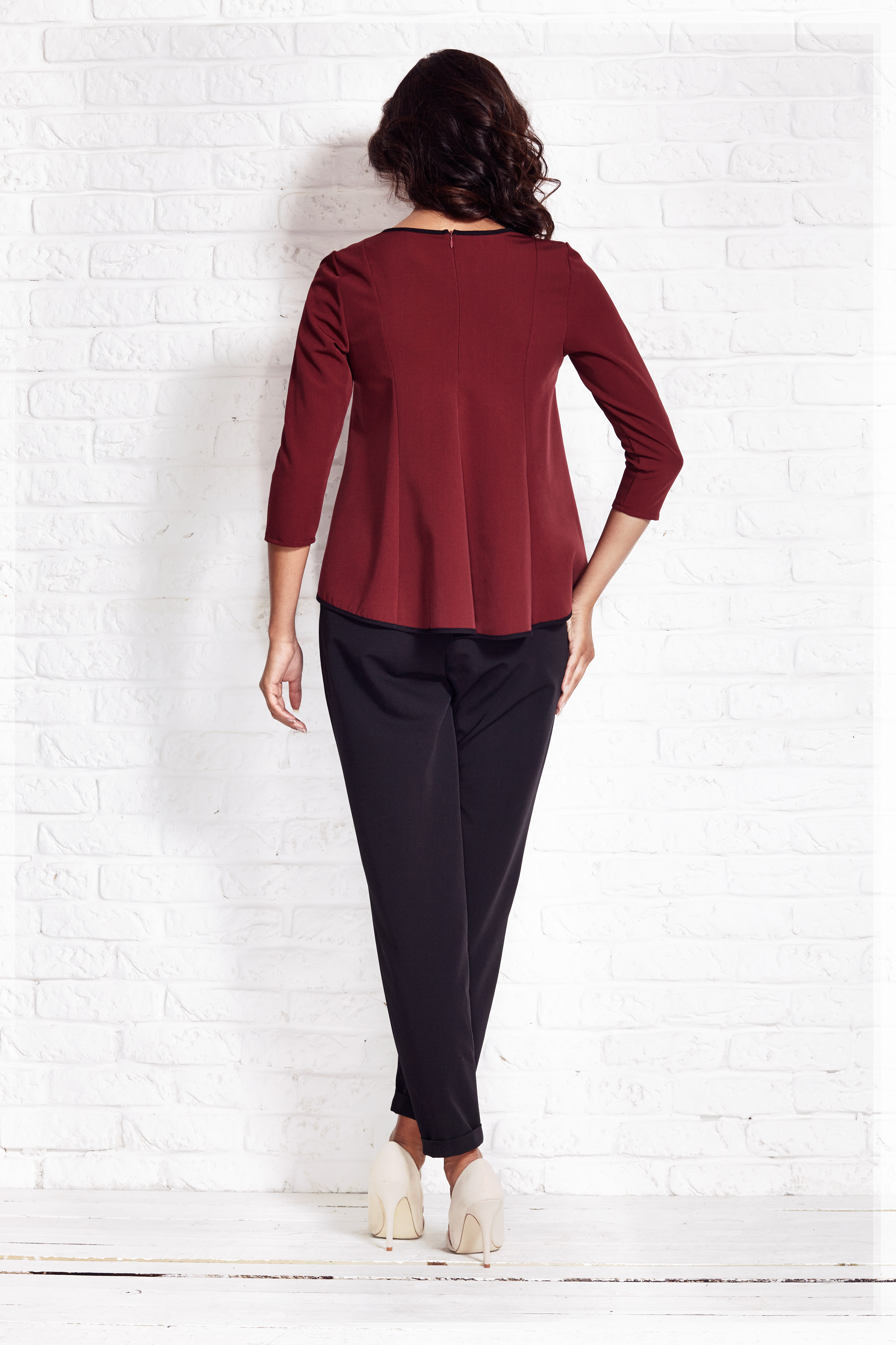 Bluzka A085 claret-1 11947  | 13967-Claret-L