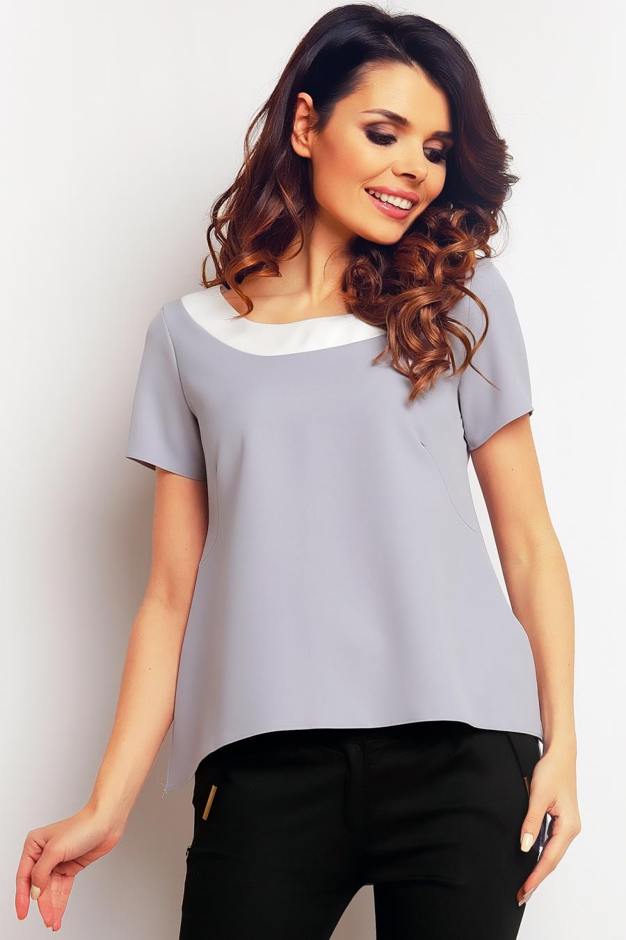 bluzki, damskie, szare, biura, pracy, sklep, internetowy, m83